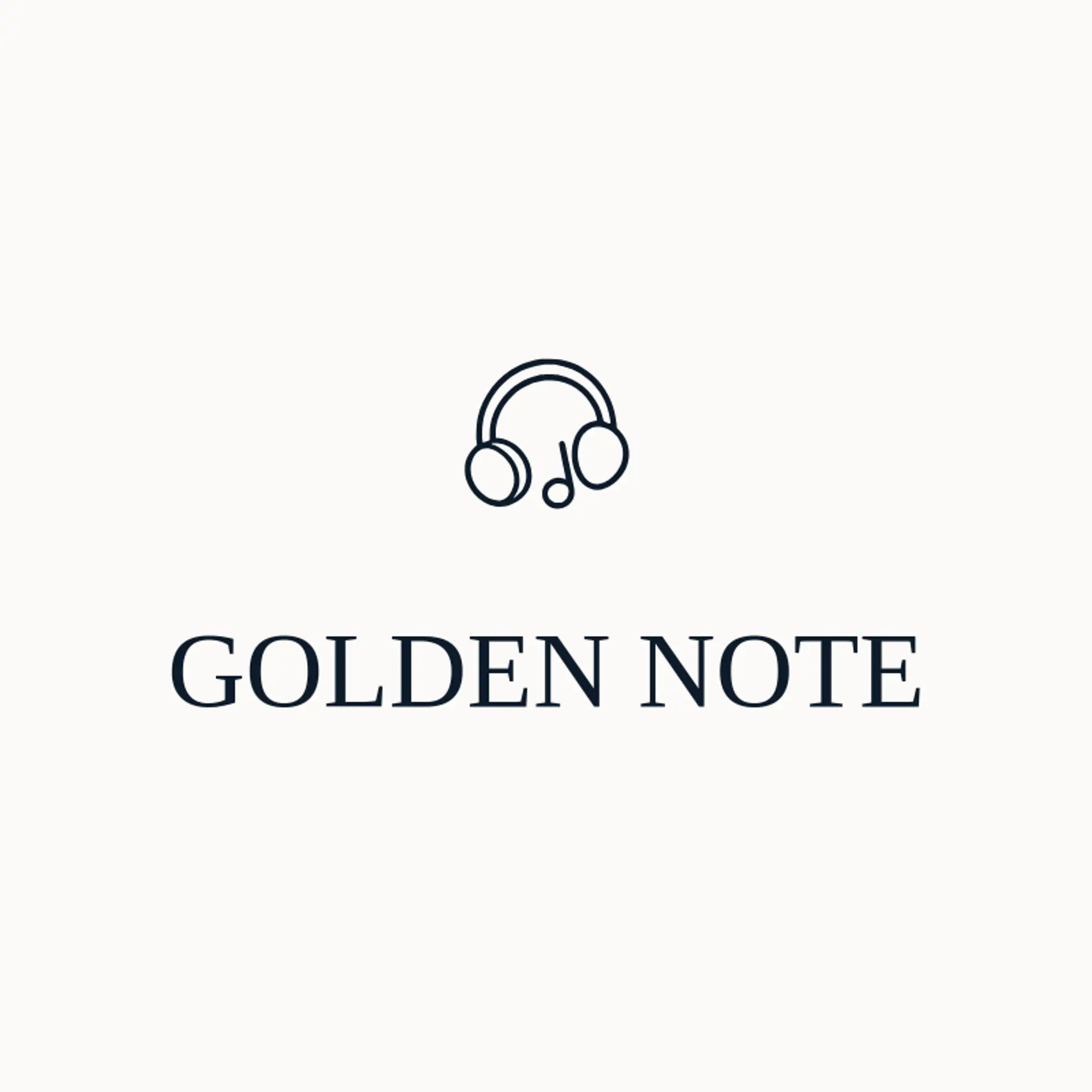 Golden Note logo for headphone