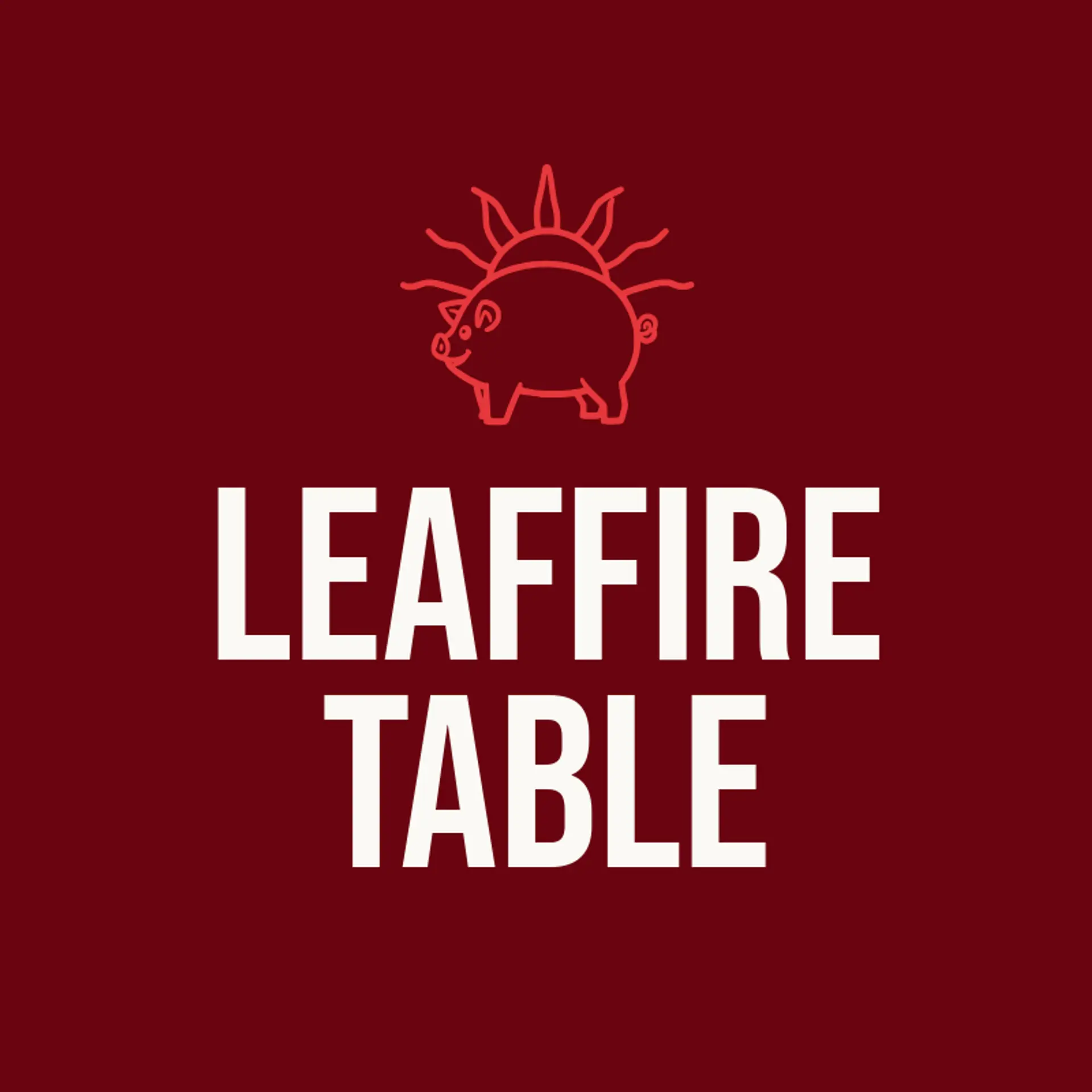 Leaffire Table logo for lechon
