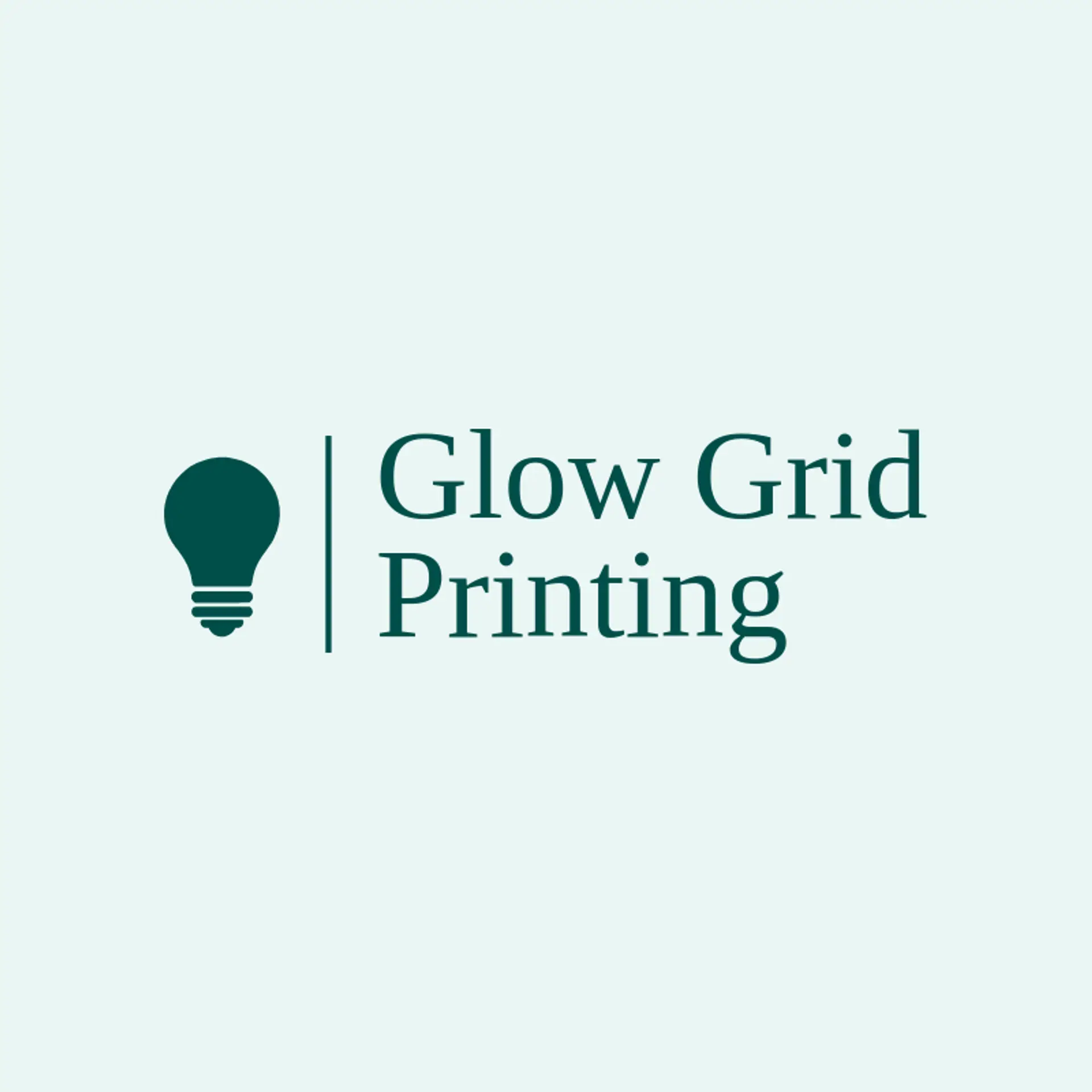Glow Grid Printing logo for light bulb