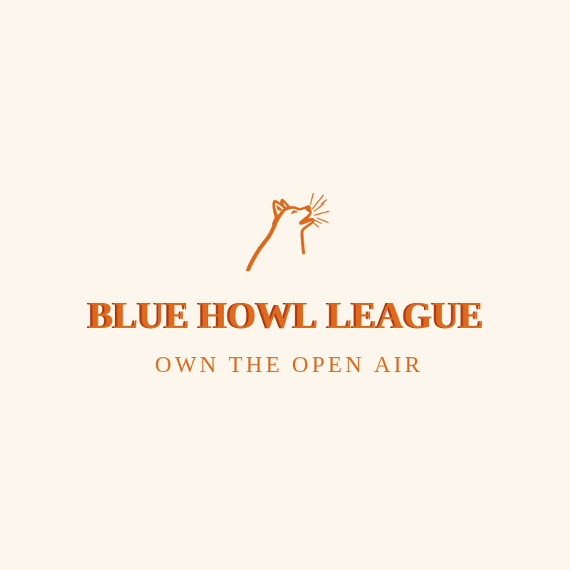 Blue Howl League logo for husky