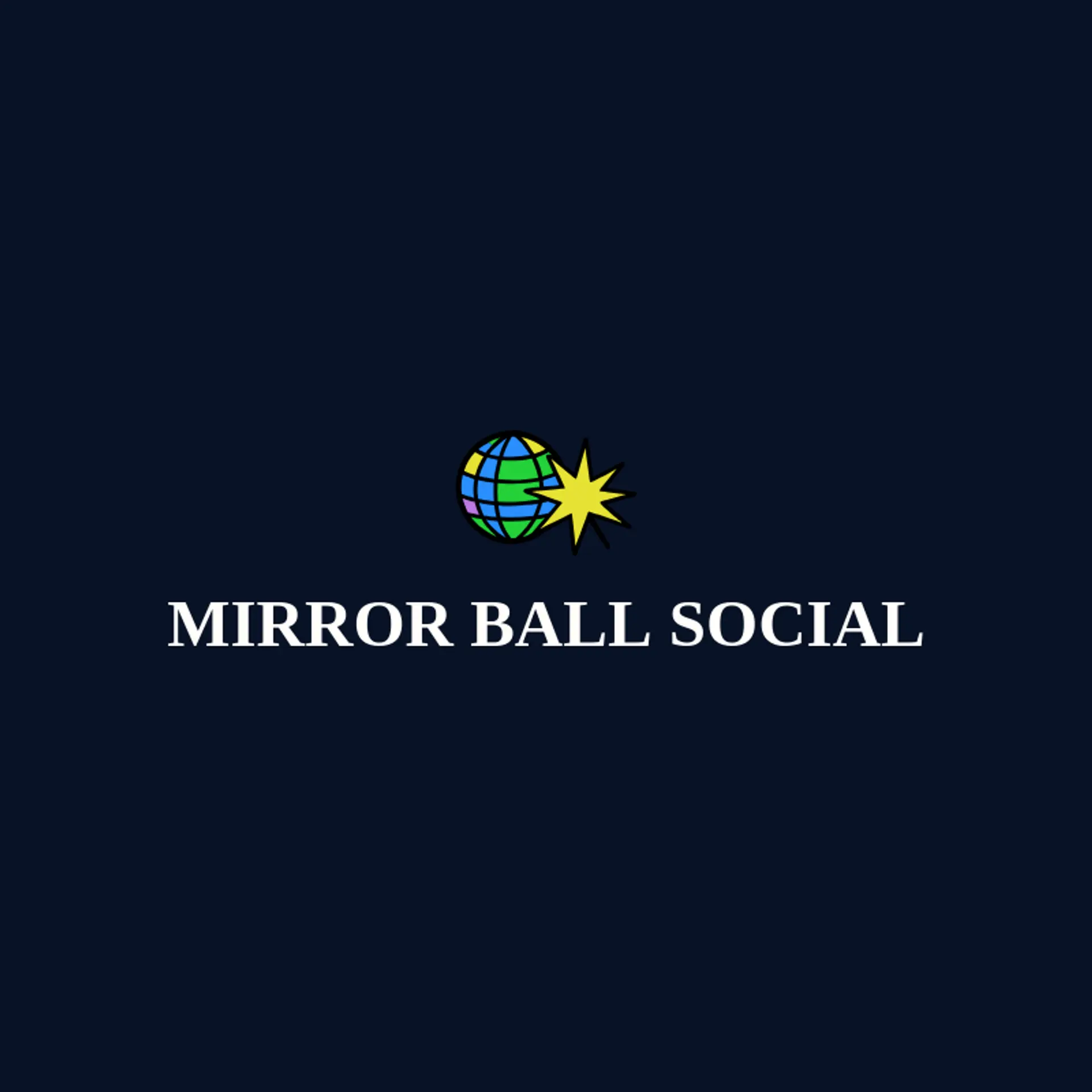 Mirror Ball Social logo for disco