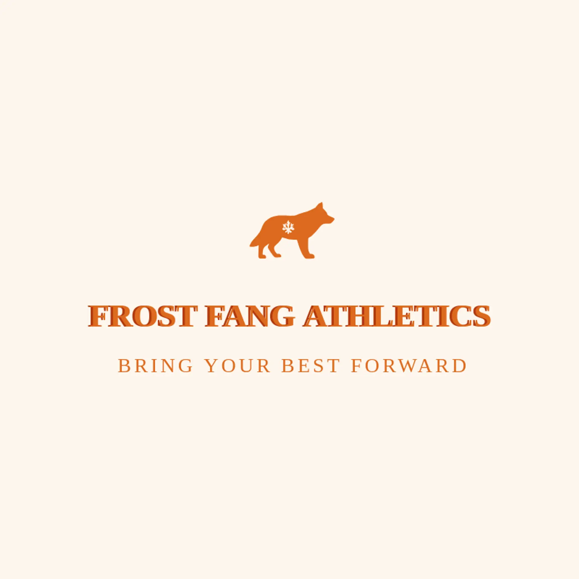 Frost Fang Athletics logo for apex predator