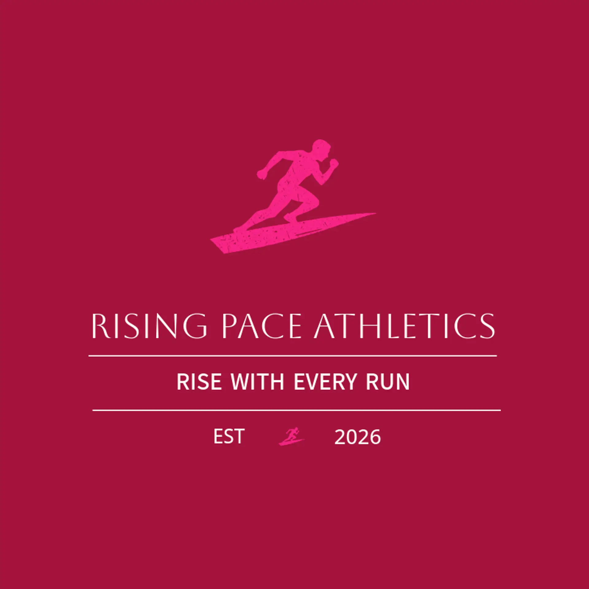 Rising Pace Athletics logo for track and field