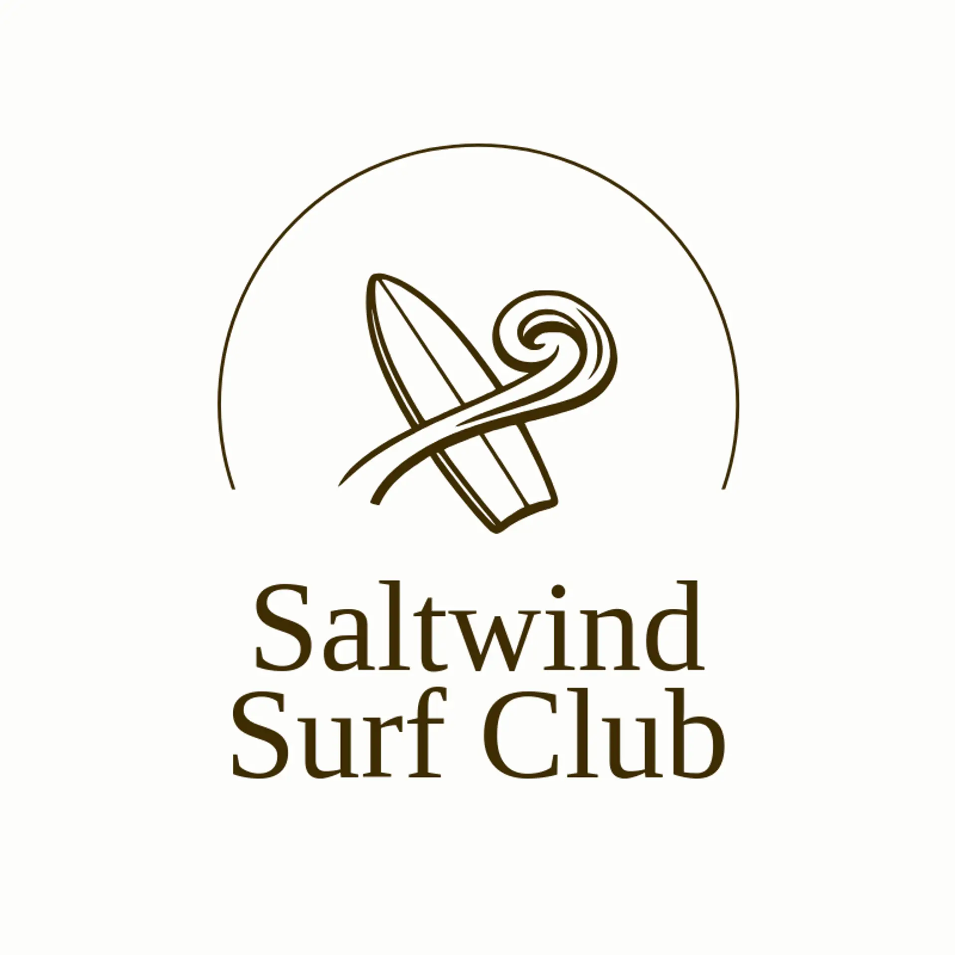 Saltwind Surf Club logo for surfboard