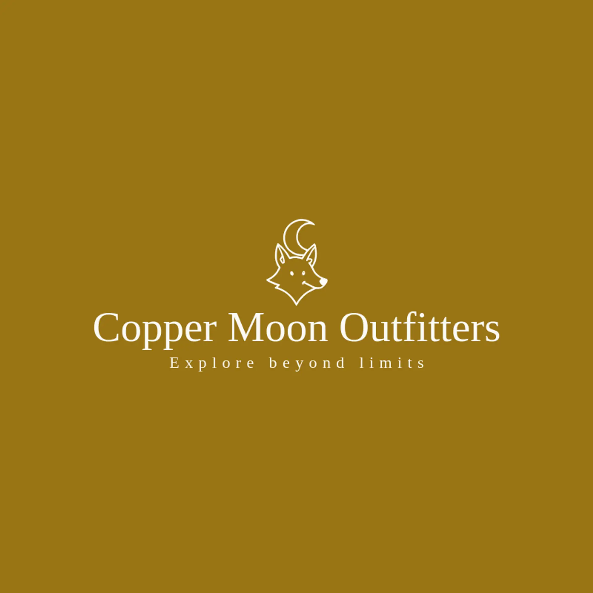 Copper Moon Outfitters logo for wolf head