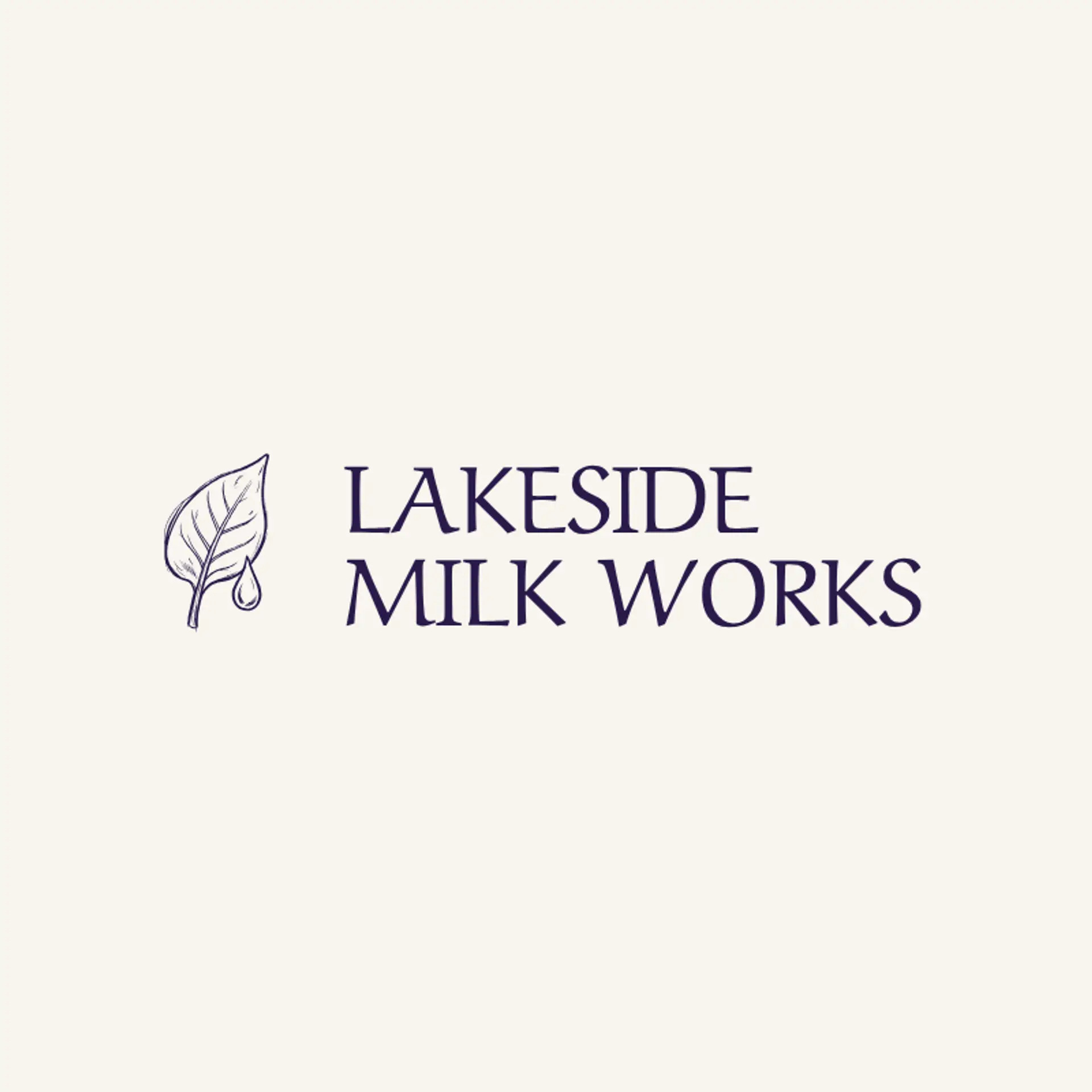 Lakeside Milk Works logo for dairy