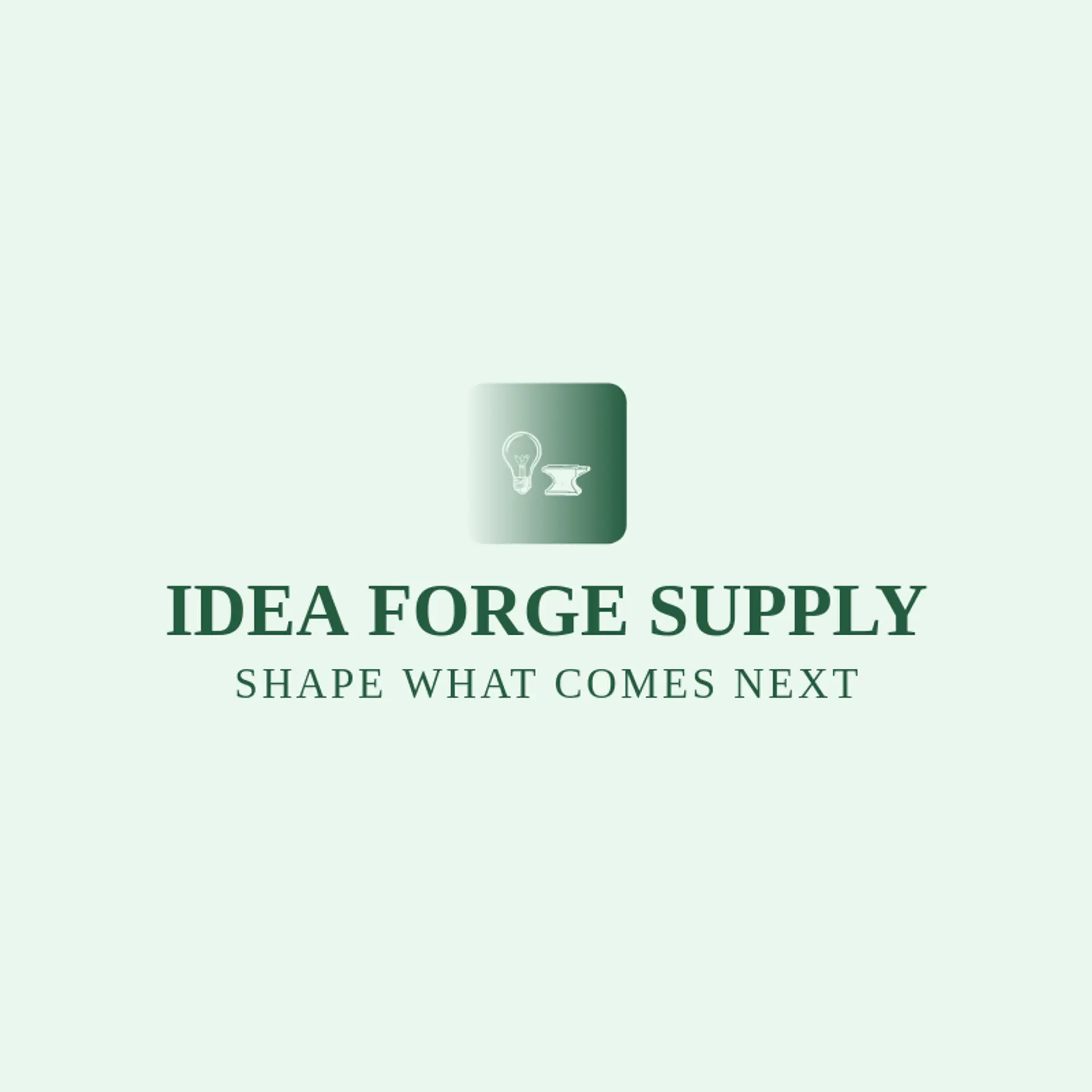 Idea Forge Supply logo for light bulb