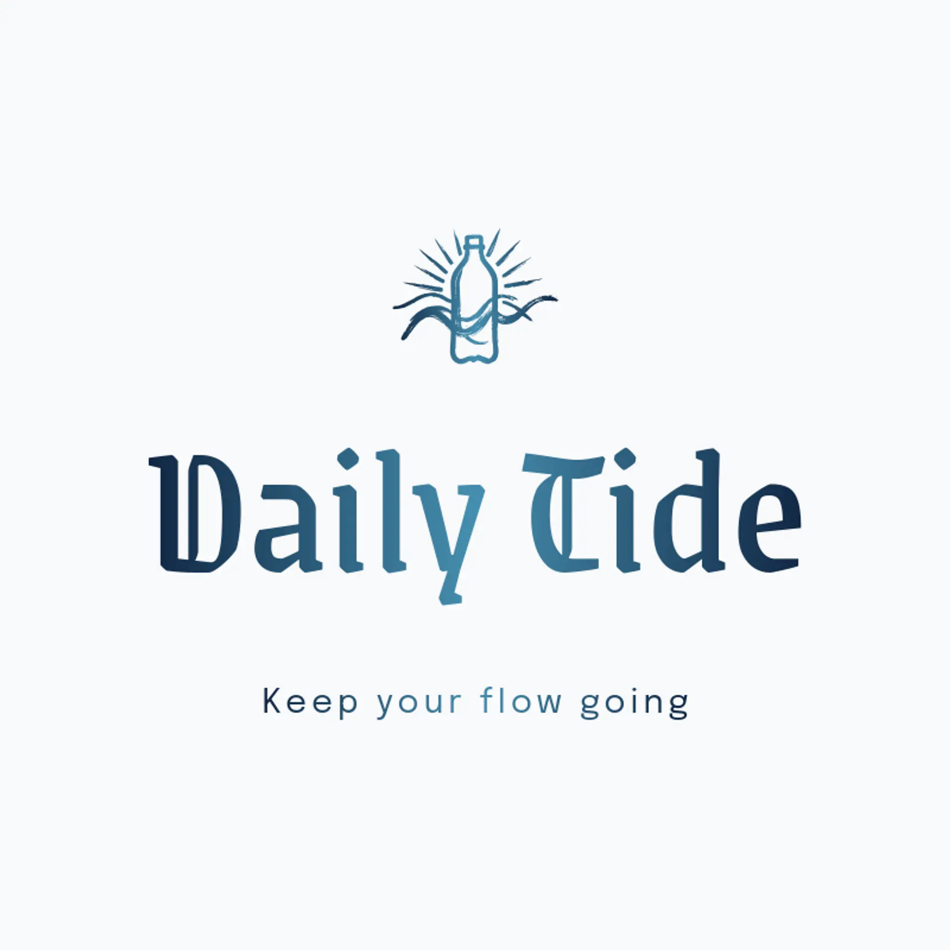 Daily Tide logo for water bottle