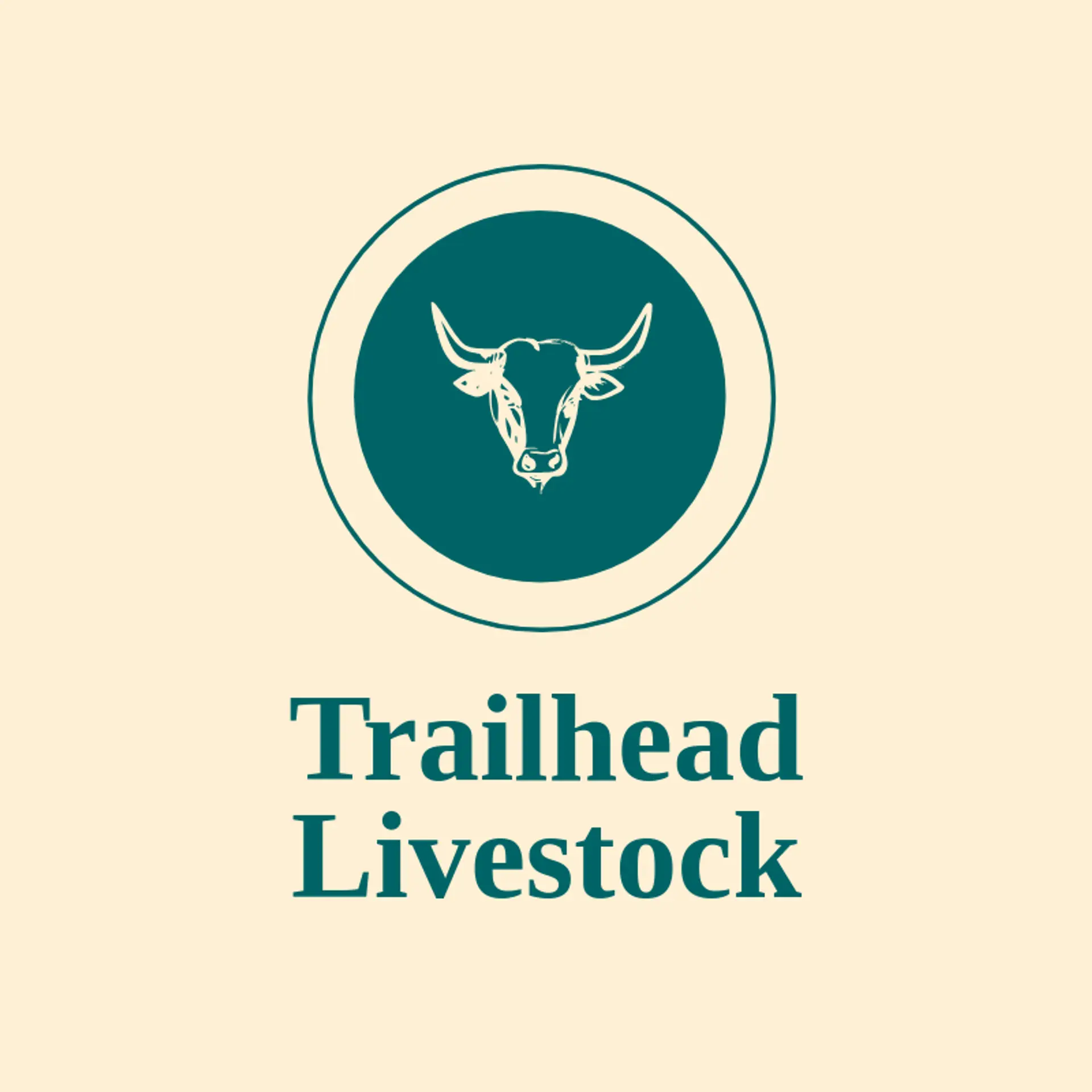 Trailhead Livestock logo for longhorn