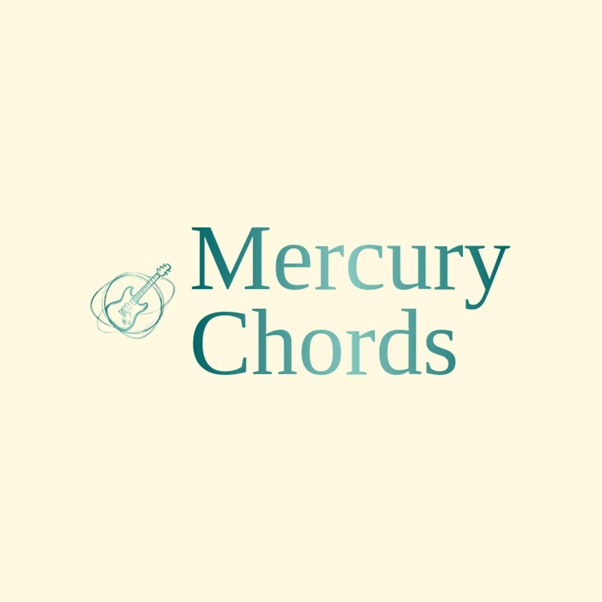 Mercury Chords logo for rock and roll