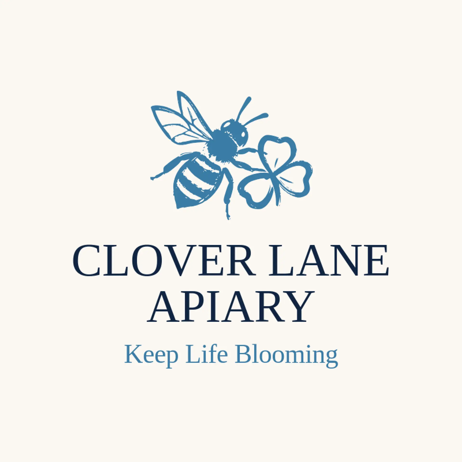 Clover Lane Apiary logo for honey bee