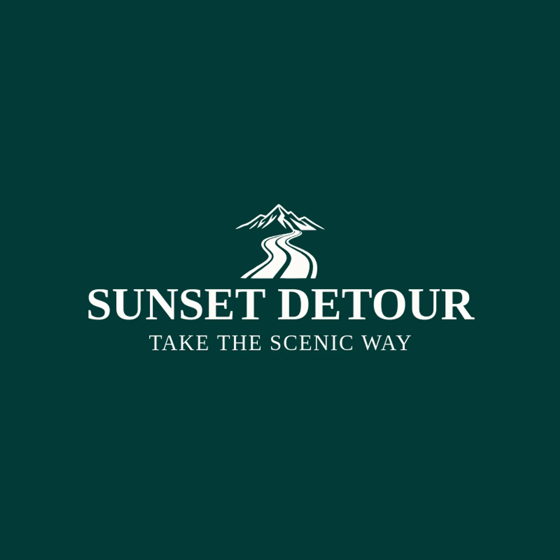 Sunset Detour logo for road trip