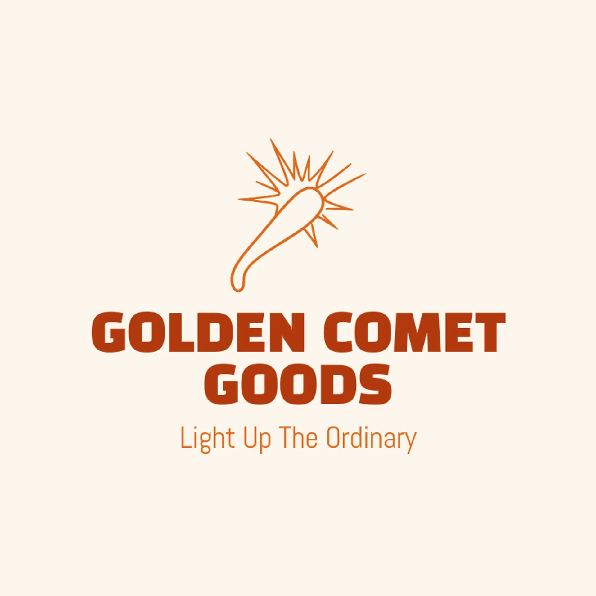 Golden Comet Goods logo for star
