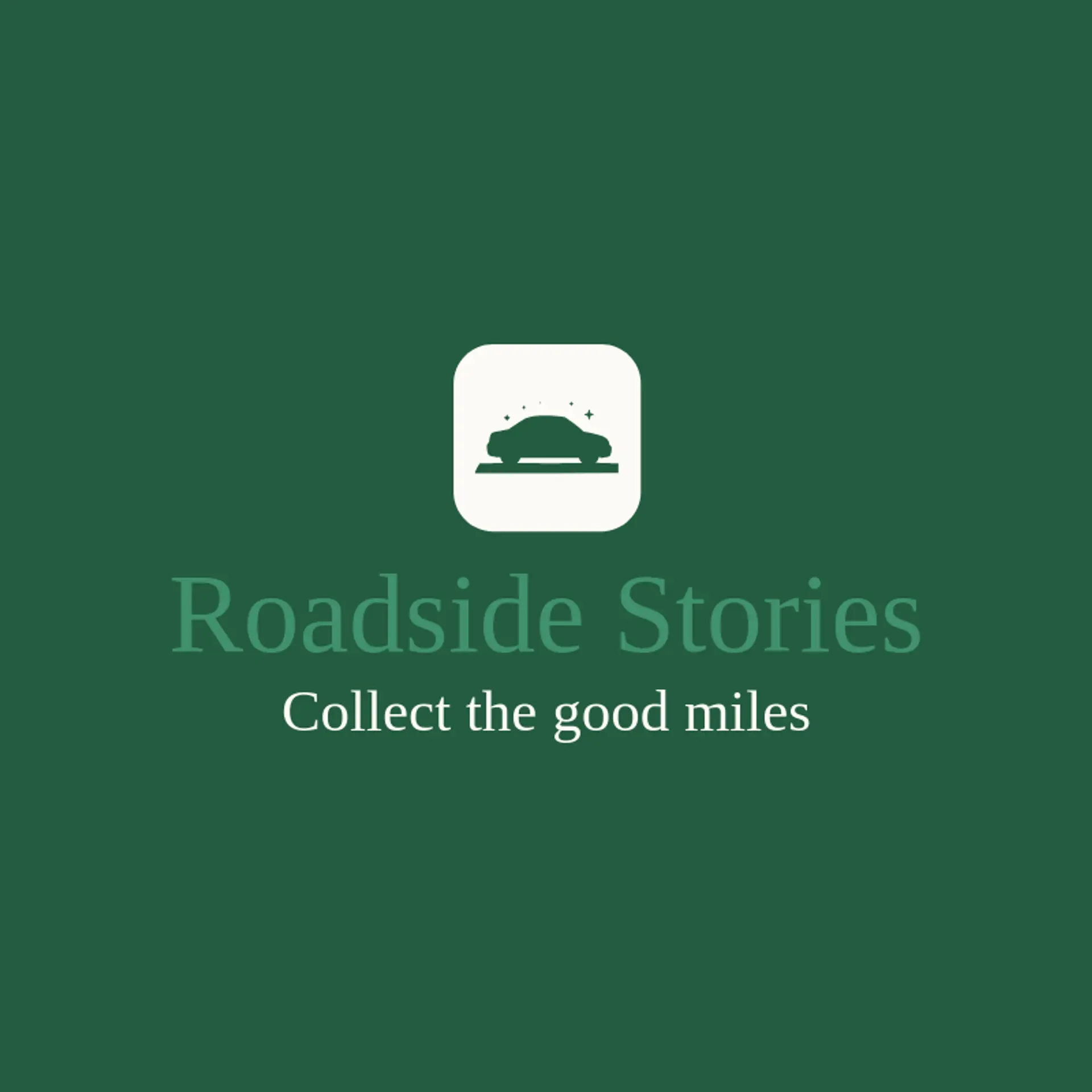 Roadside Stories logo for road trip