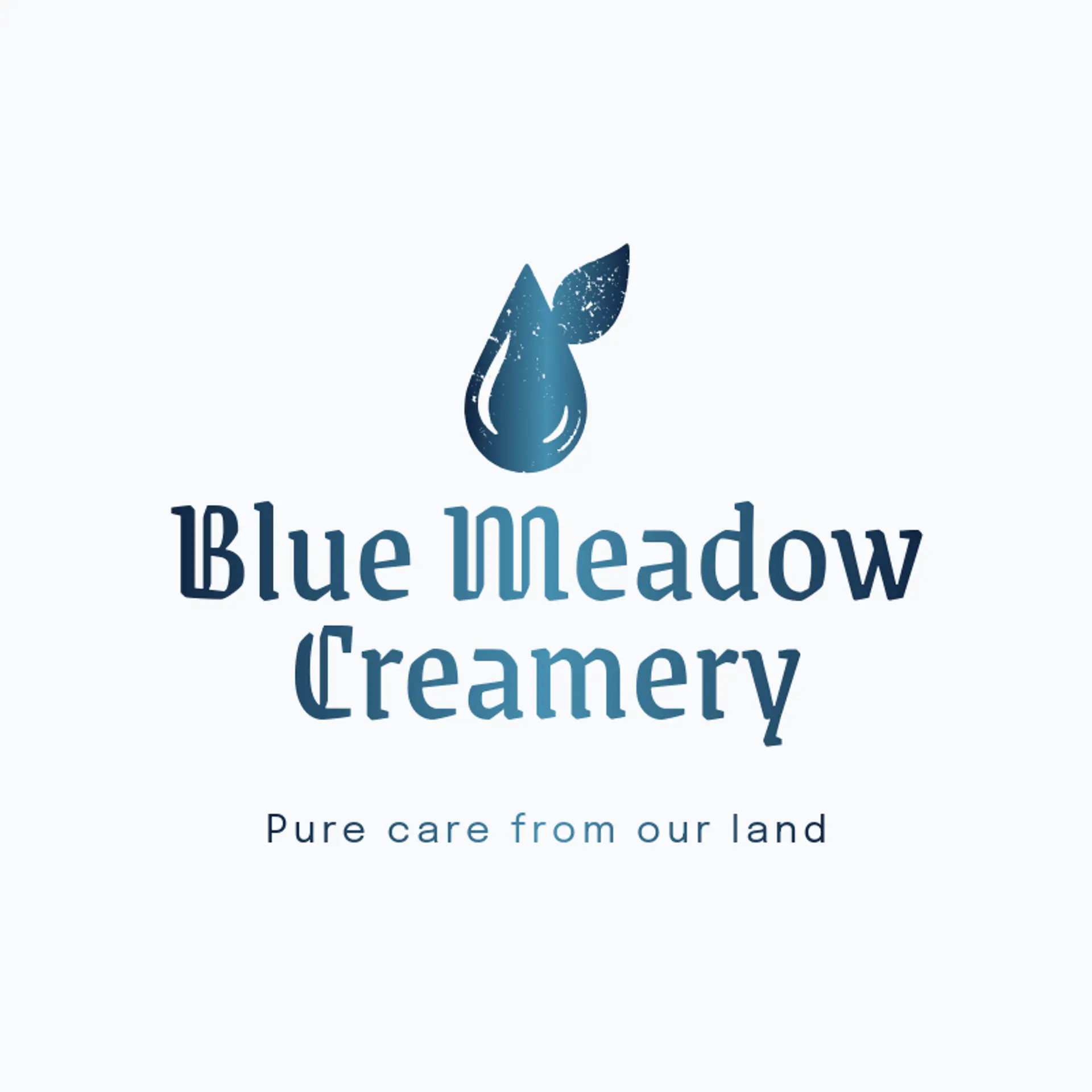 Blue Meadow Creamery logo for dairy