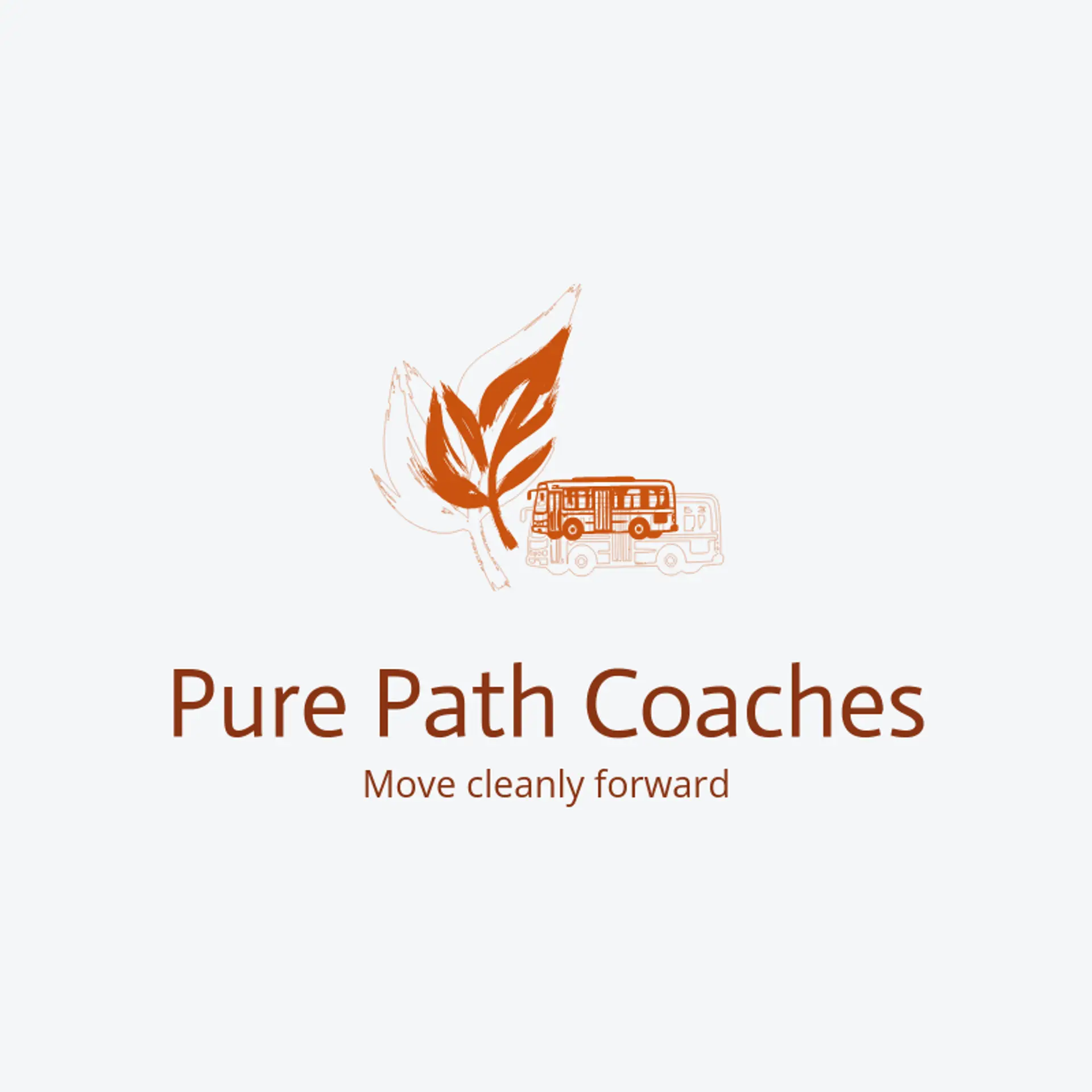 Pure Path Coaches logo for bus