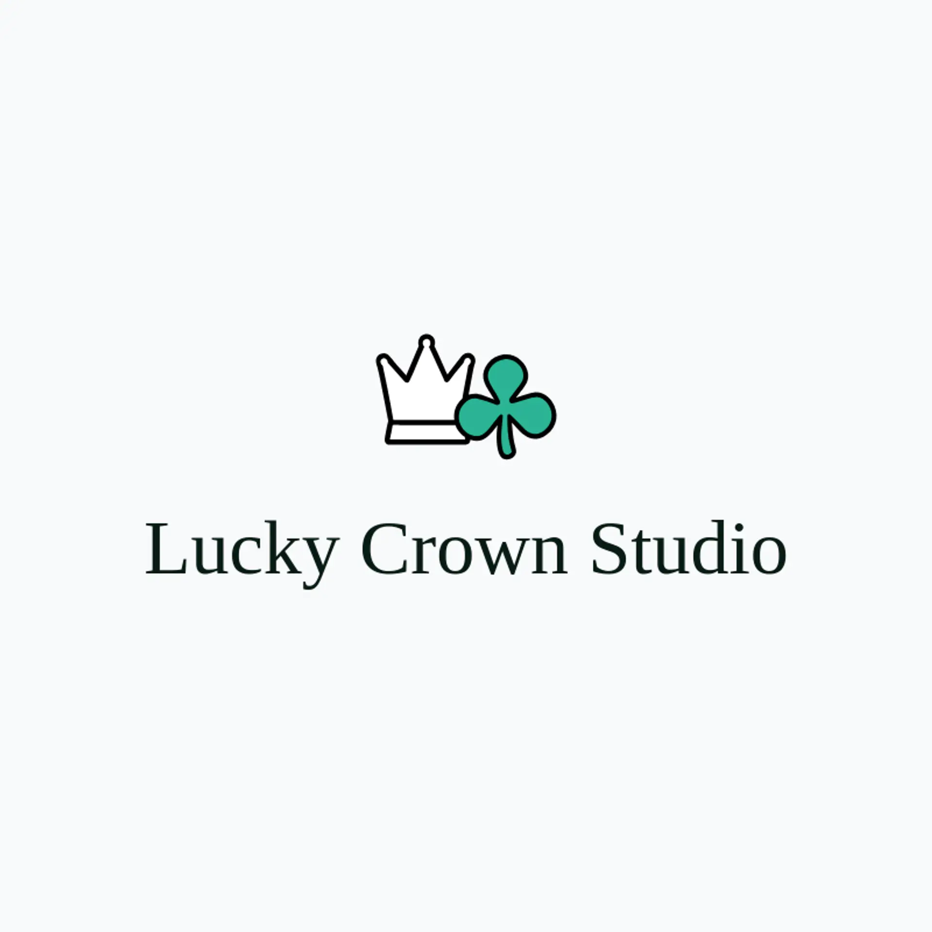 Lucky Crown Studio logo for clover