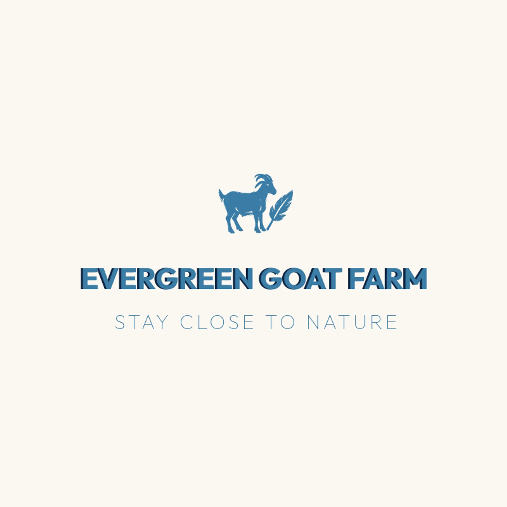 Evergreen Goat Farm logo for goat