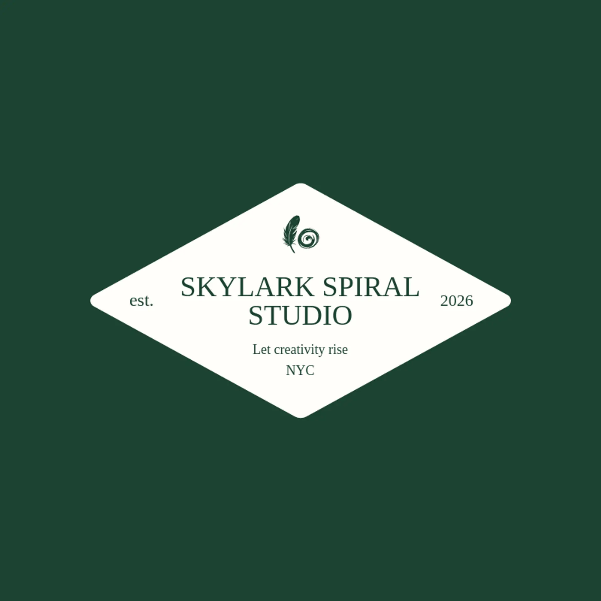 Skylark Spiral Studio logo for swirl