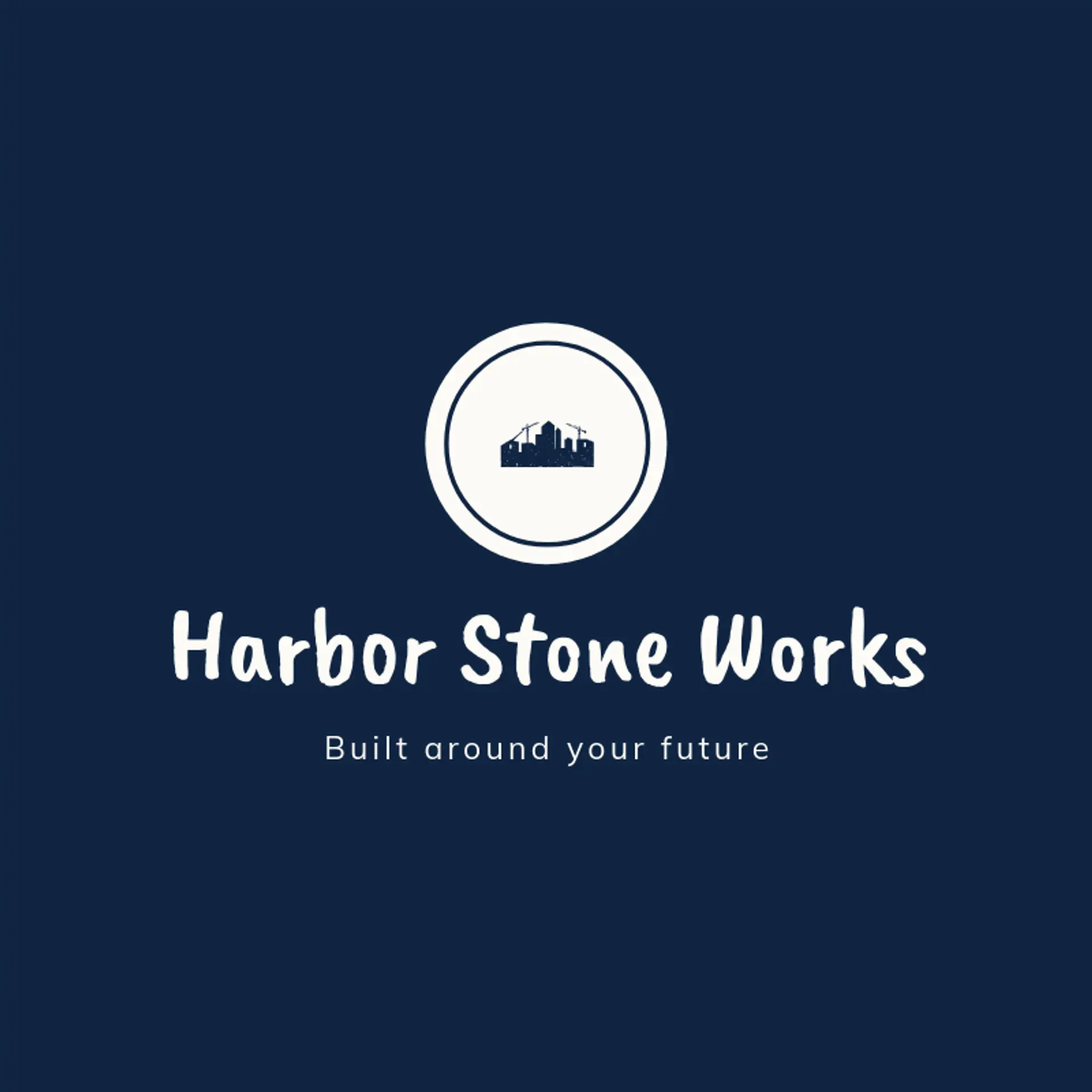 Harbor Stone Works logo for construction company
