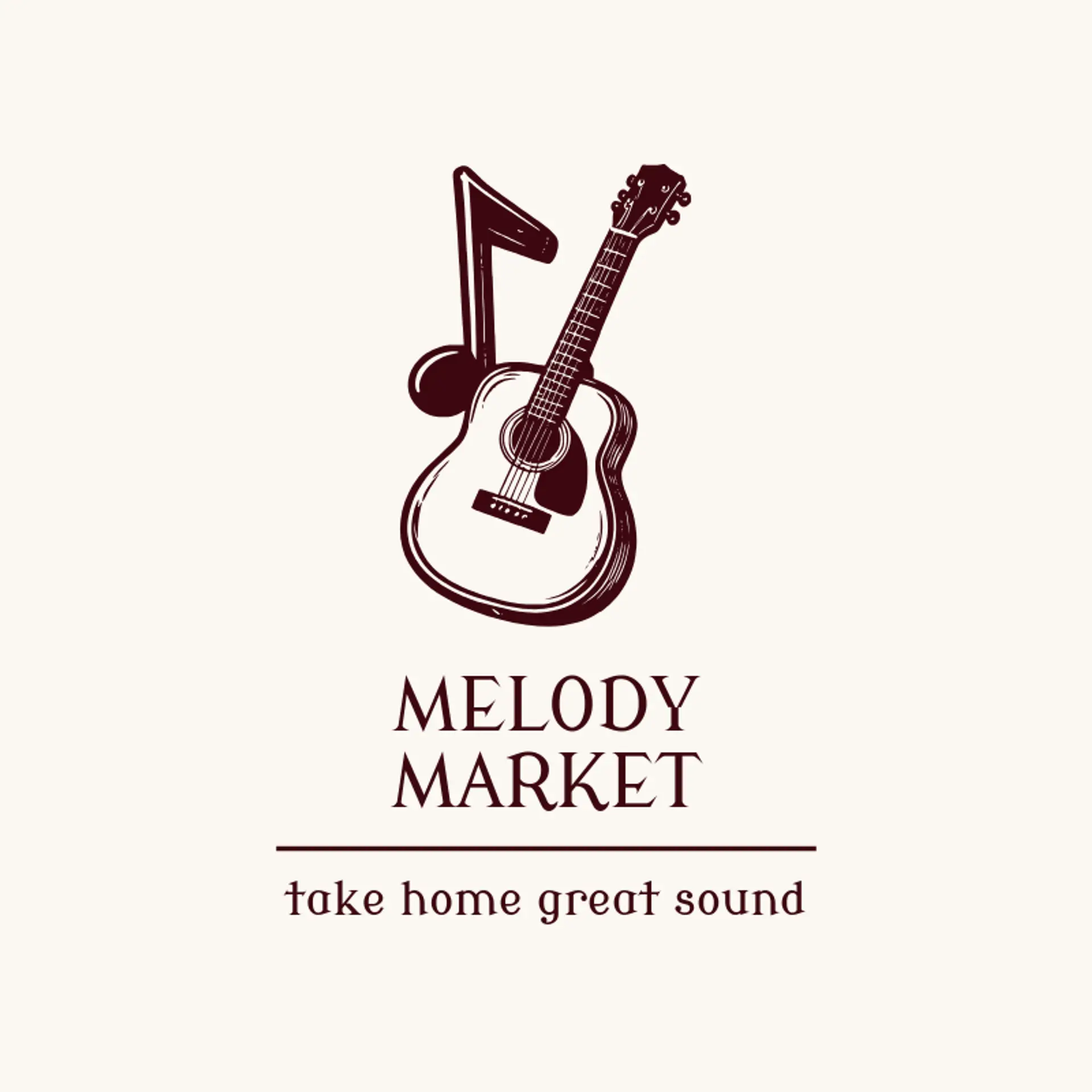 Melody Market logo for guitar