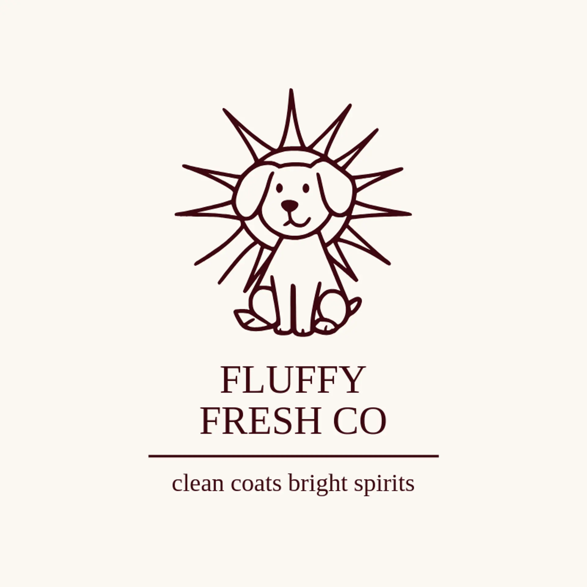 Fluffy Fresh Co logo for dog grooming