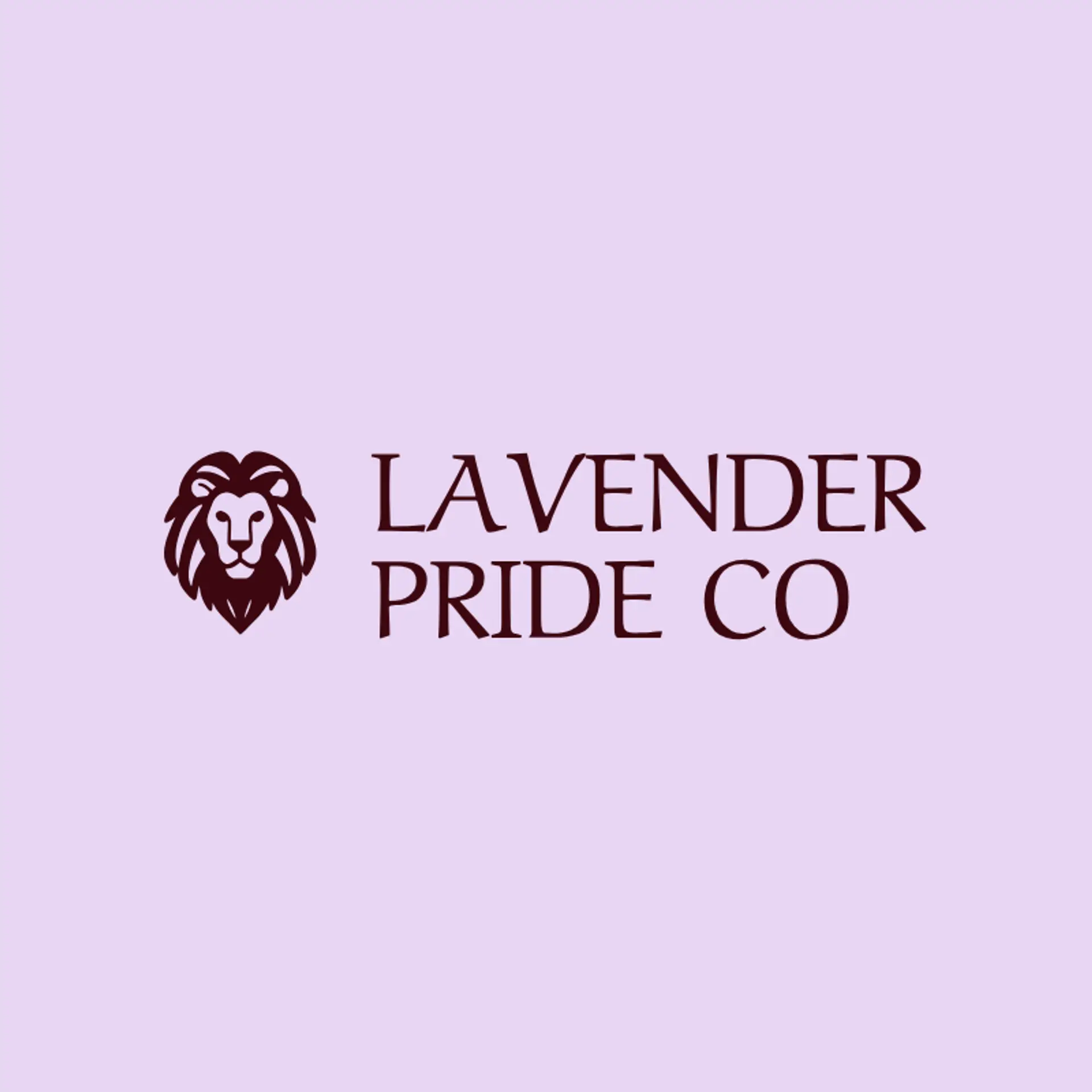 Lavender Pride Co logo for lion