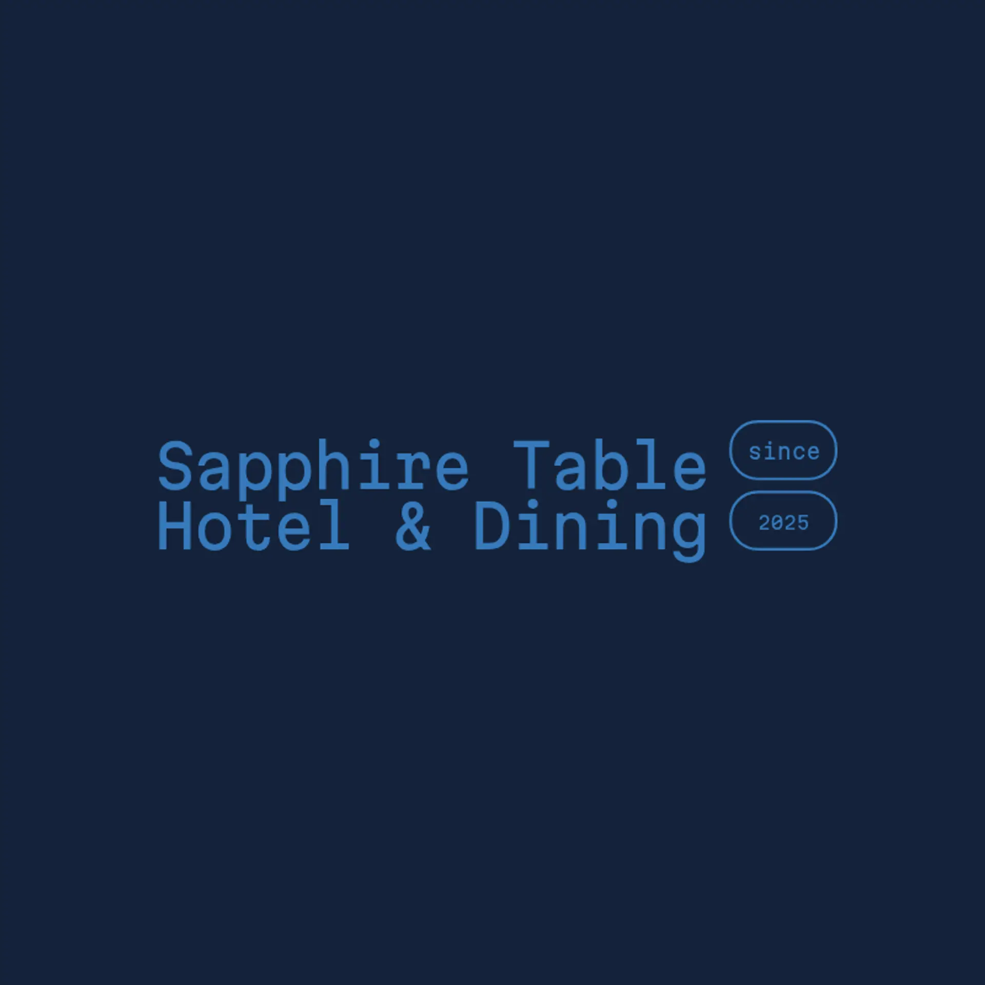 Sapphire Table Hotel & Dining logo for hotel restaurant