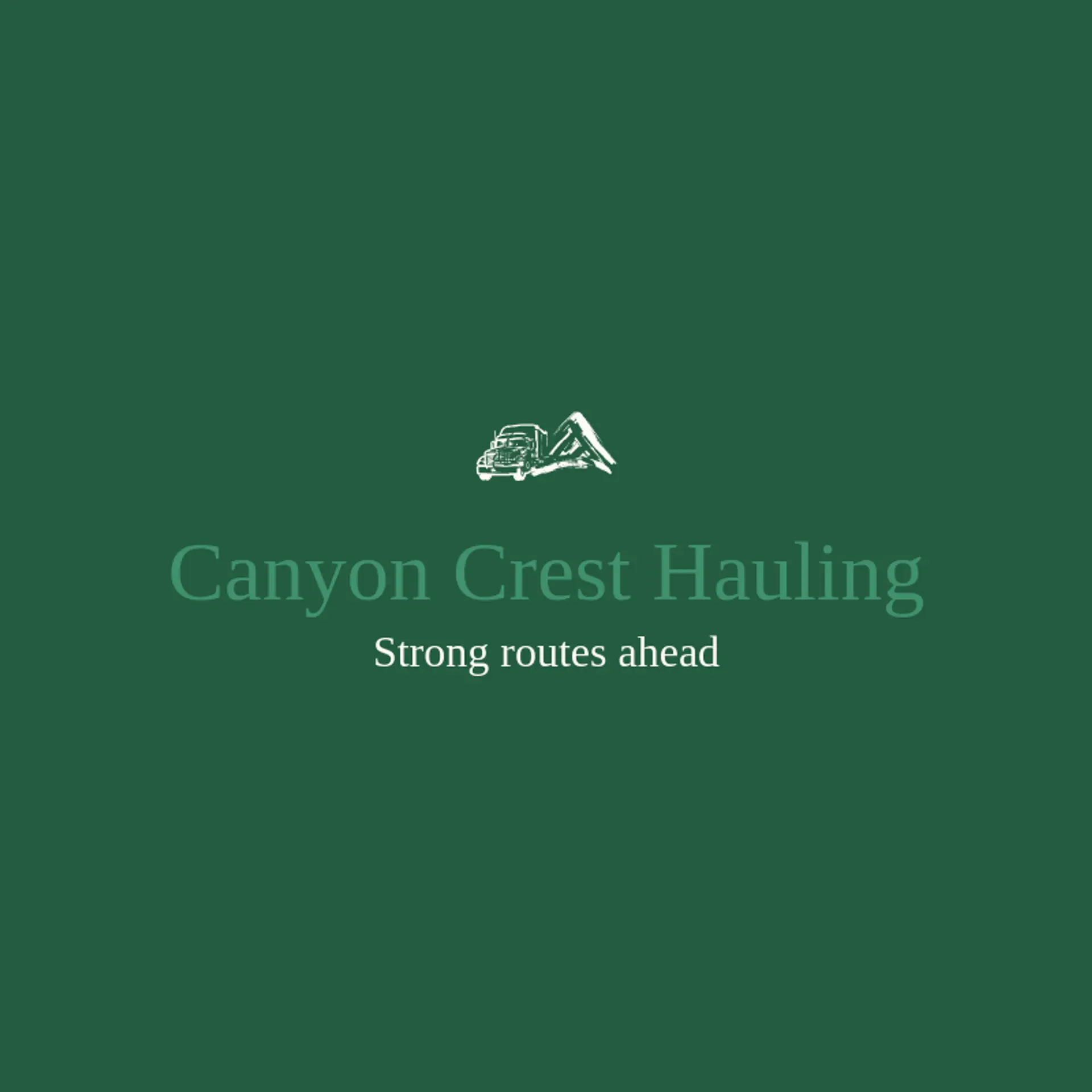 Canyon Crest Hauling logo for trucking company