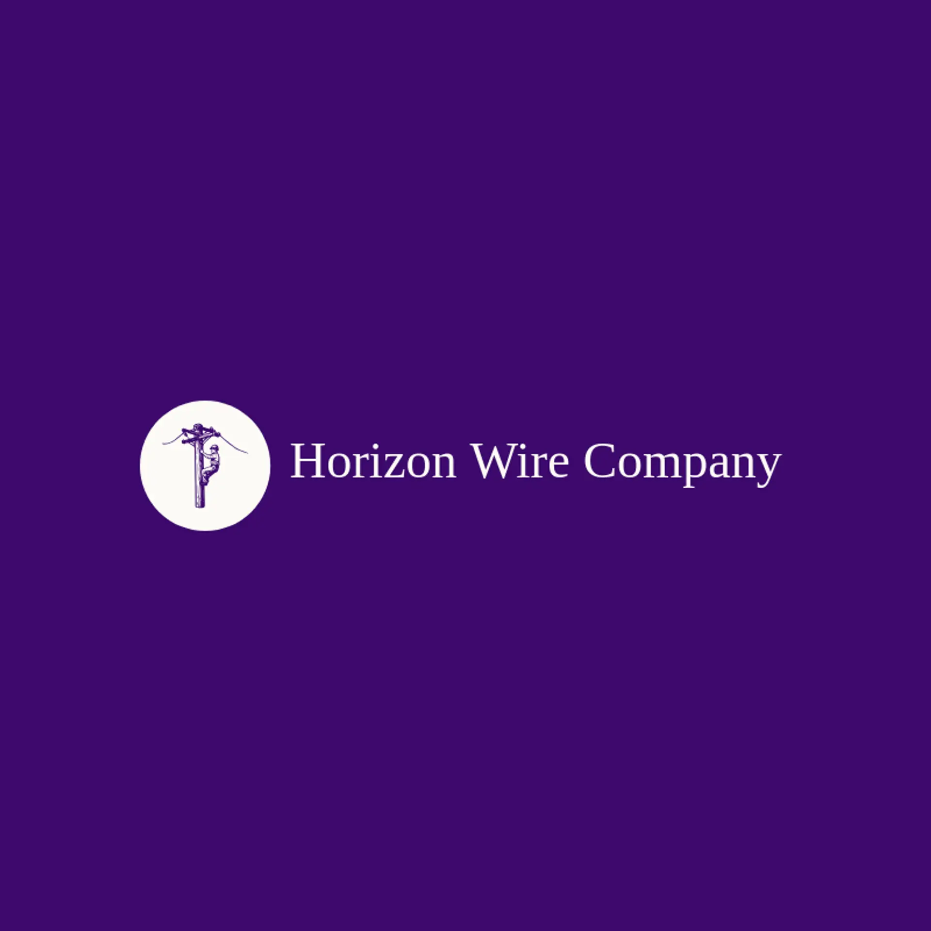 Horizon Wire Company logo for lineman