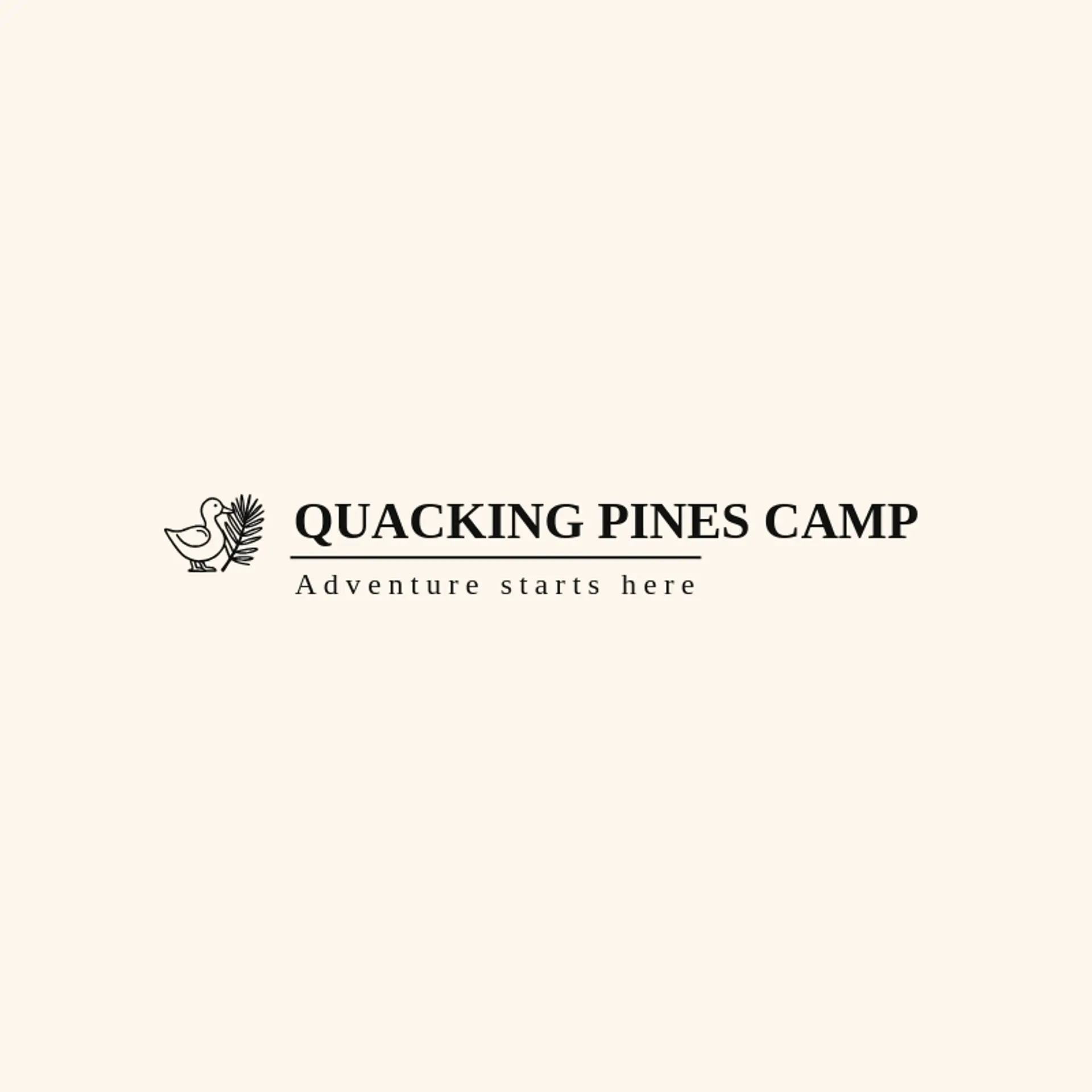 Quacking Pines Camp logo for duck