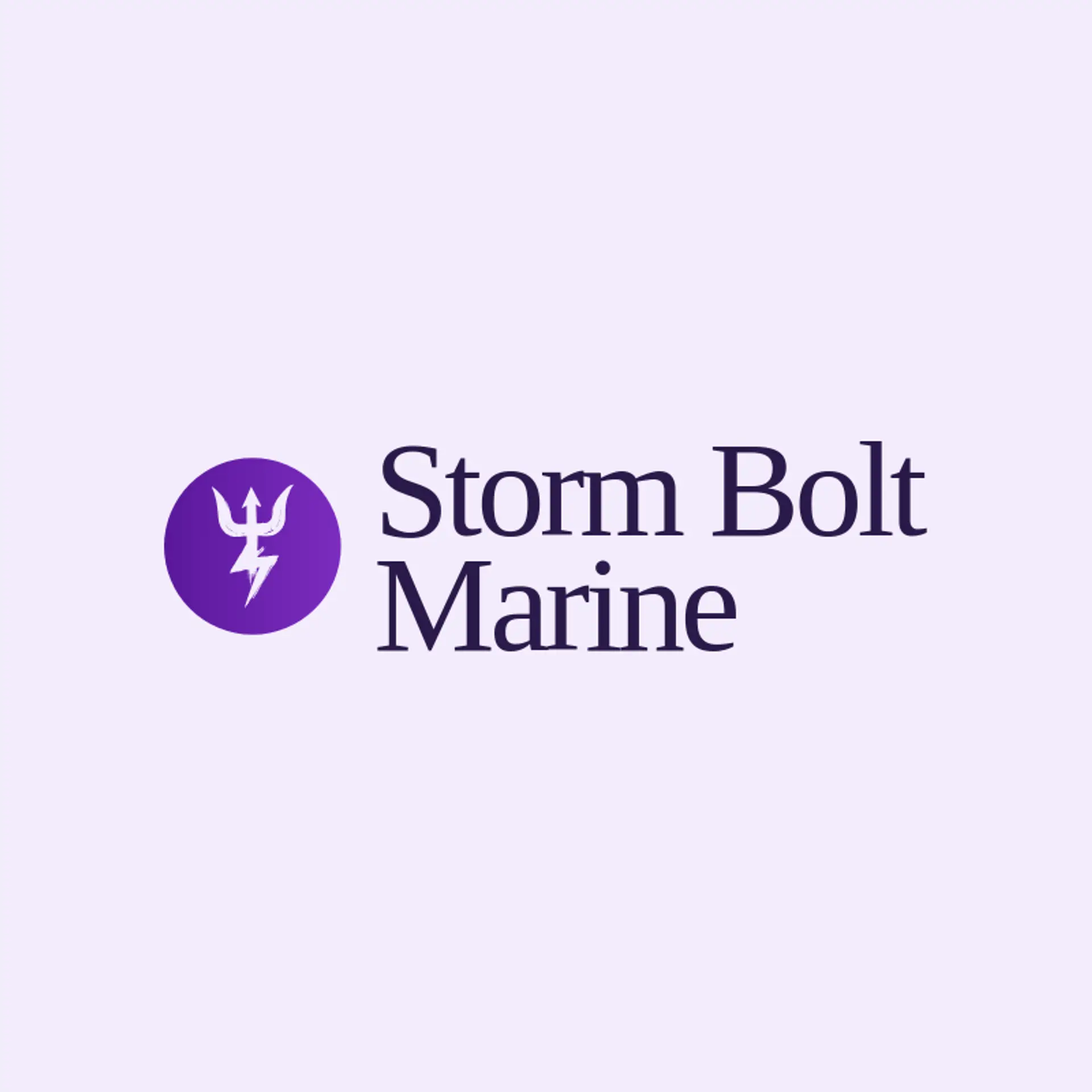 Storm Bolt Marine logo for trident
