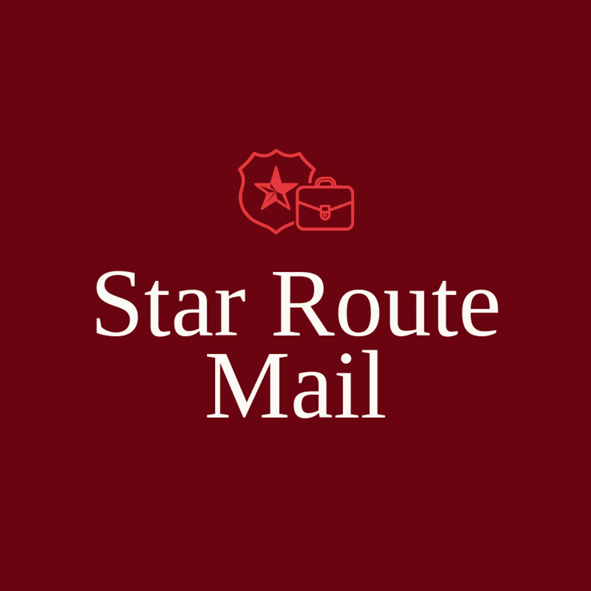 Star Route Mail logo for sheriff