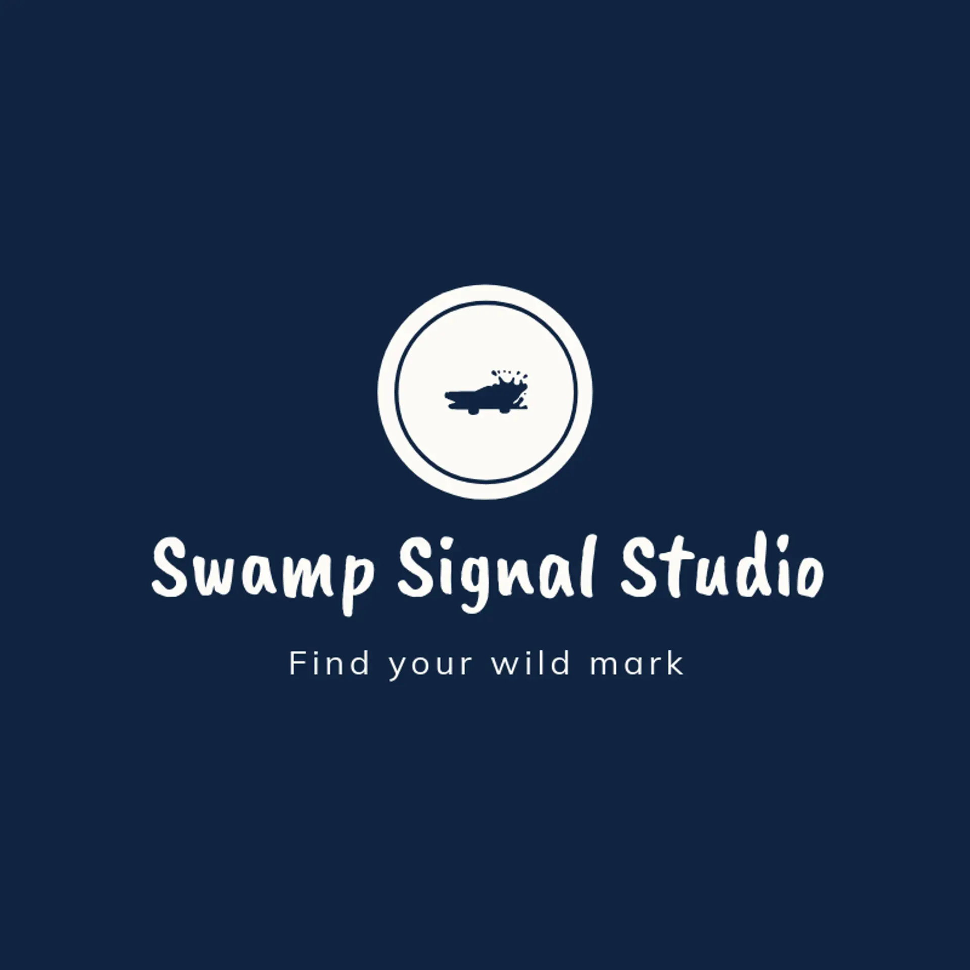 Swamp Signal Studio logo for crocodile