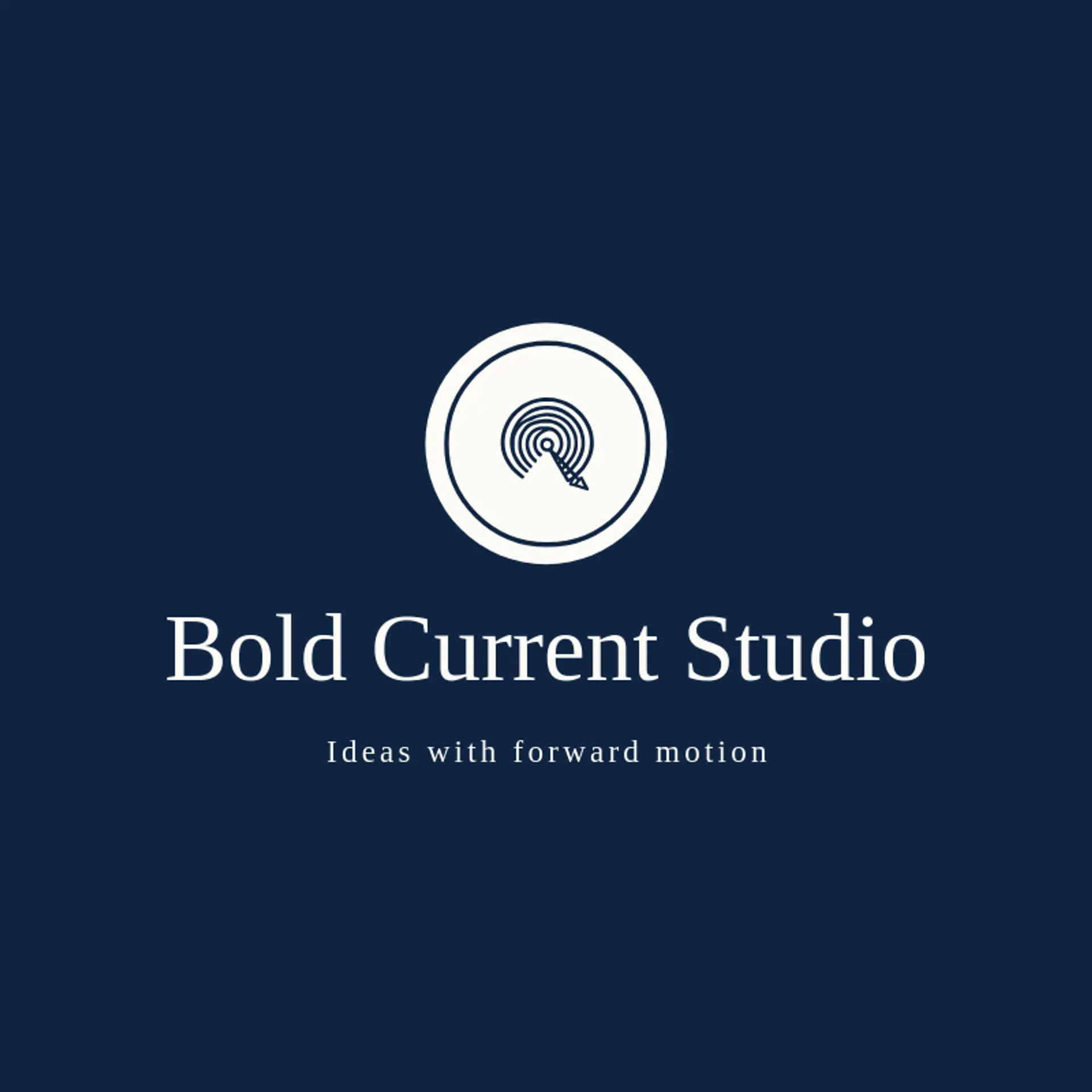 Bold Current Studio logo for advertising
