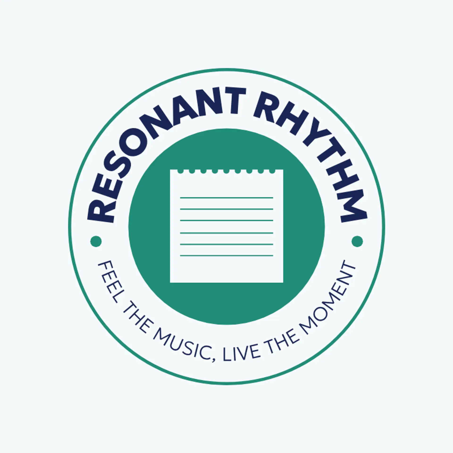 Resonant Rhythm logo for music