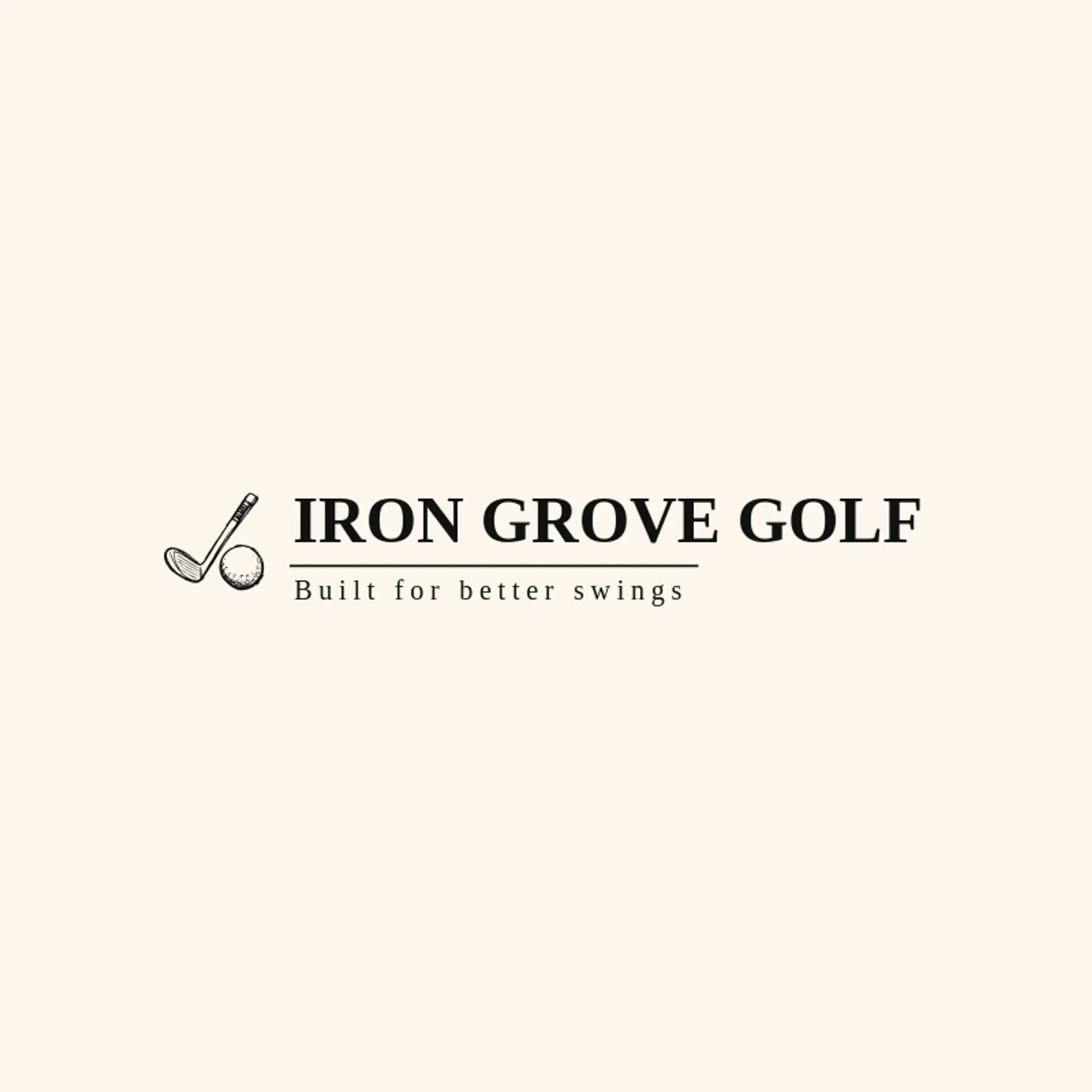 Iron Grove Golf logo for golf ball