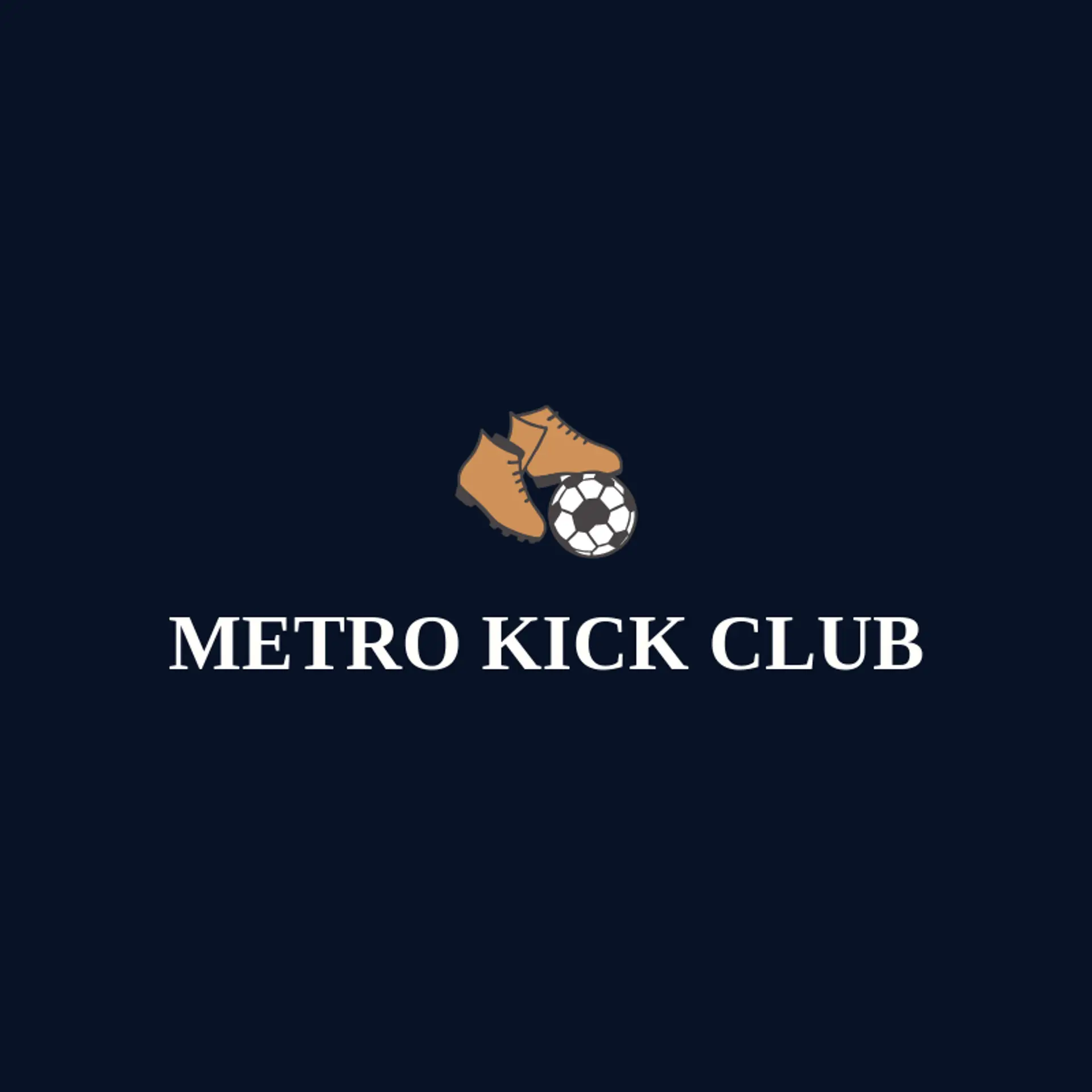 Metro Kick Club logo for soccer ball