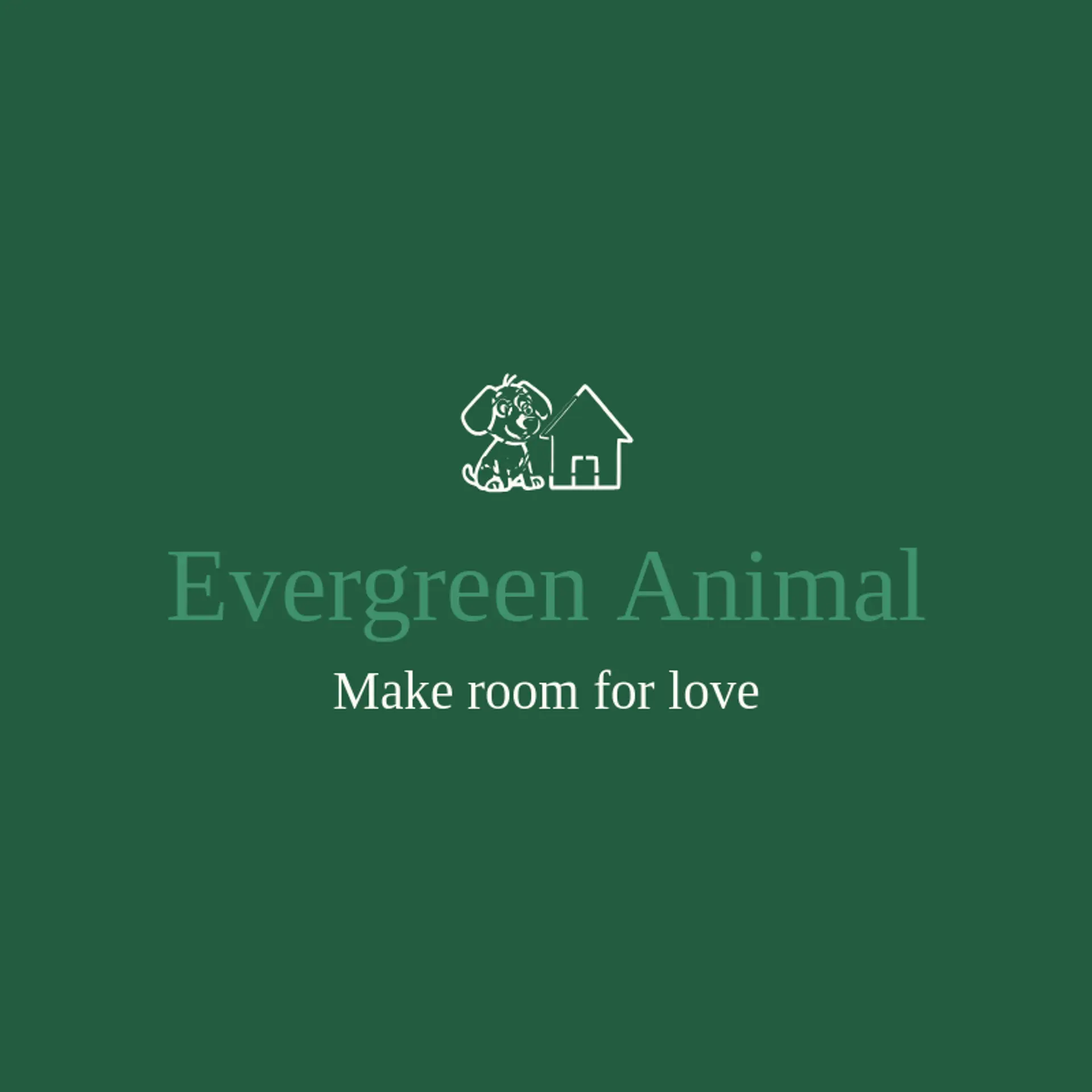 Evergreen Animal logo for animal shelter