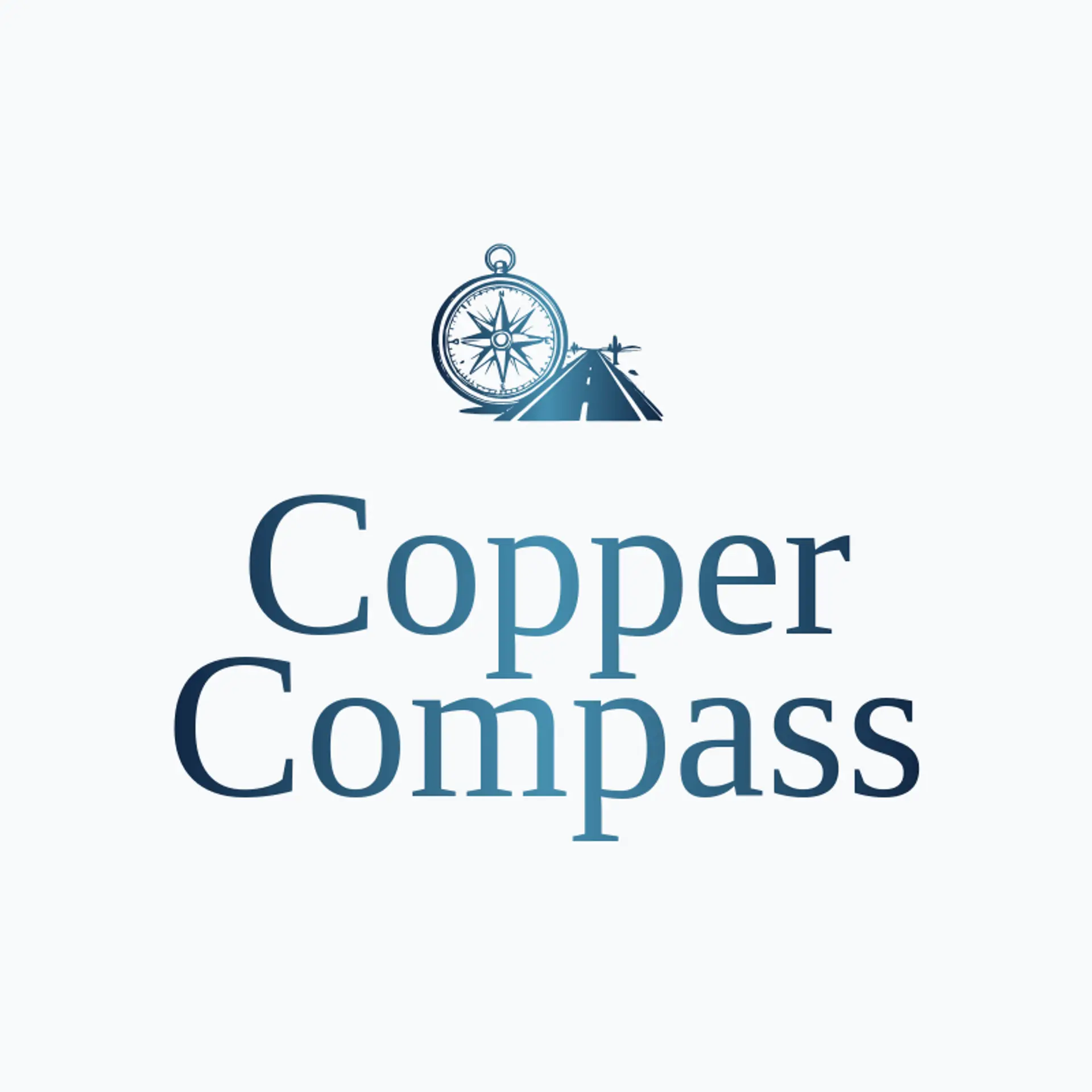 Copper Compass logo for road trip