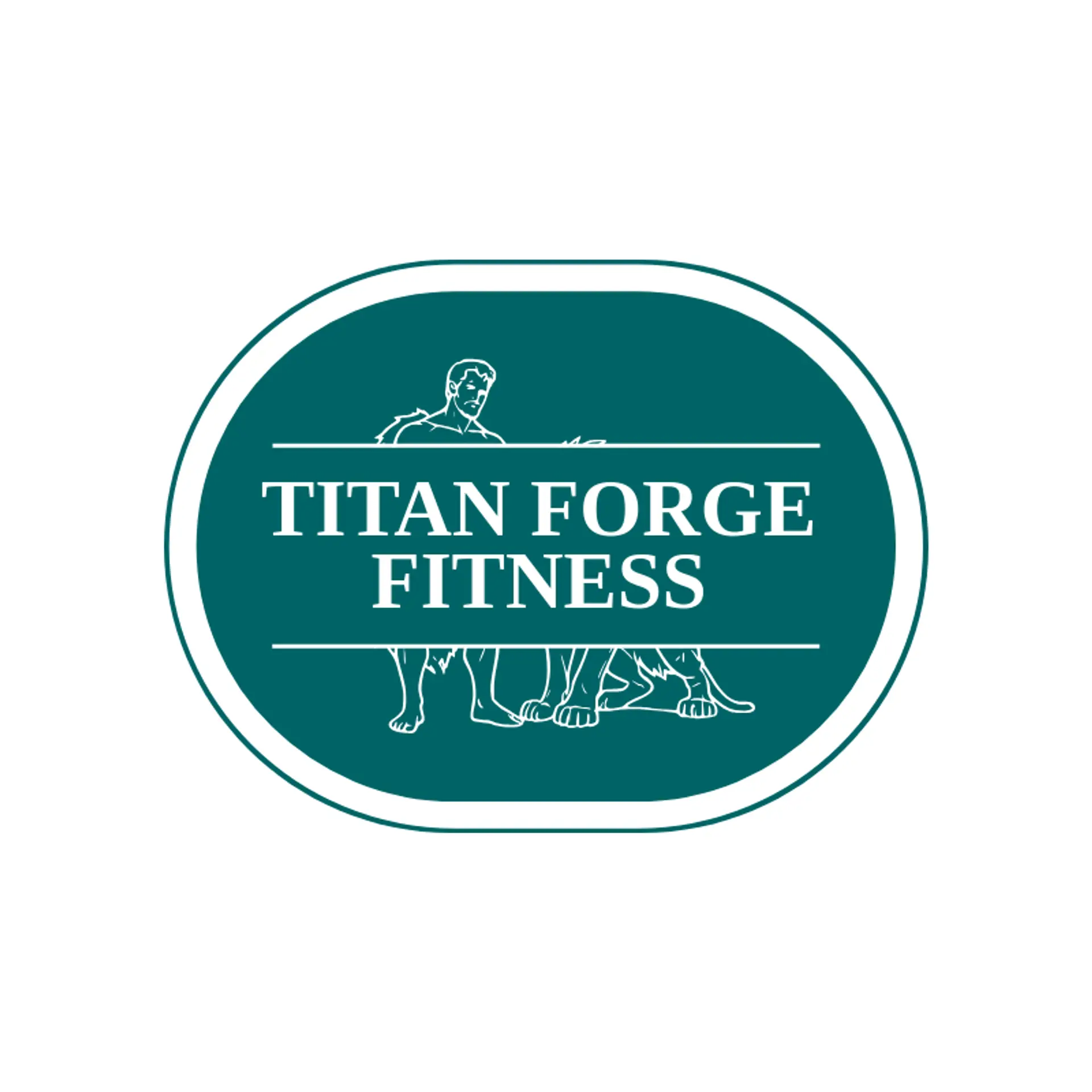 Titan Forge Fitness logo for greek god