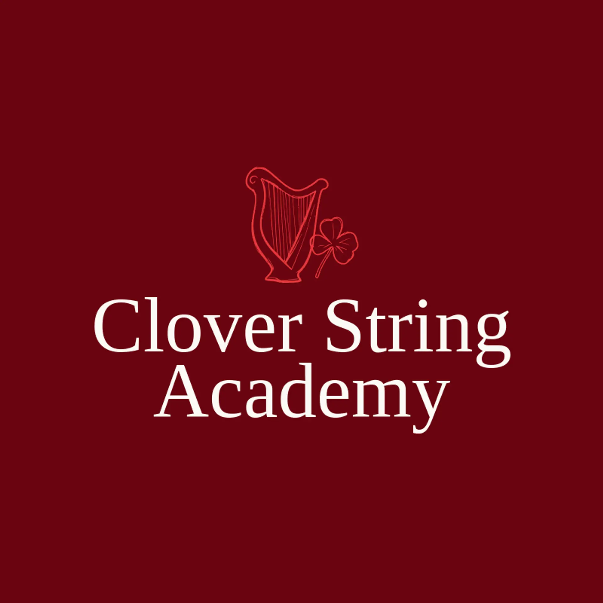 Clover String Academy logo for harp