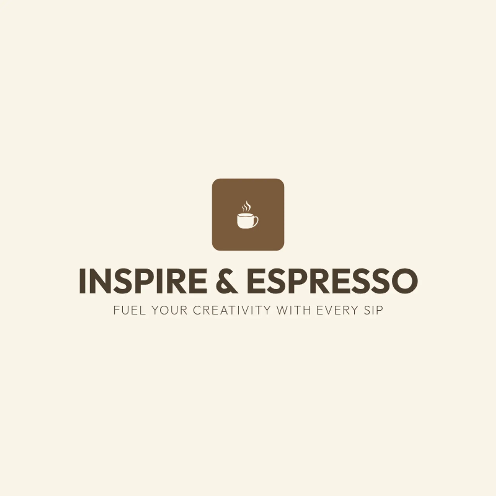 Inspire & Espresso logo for creative cafe