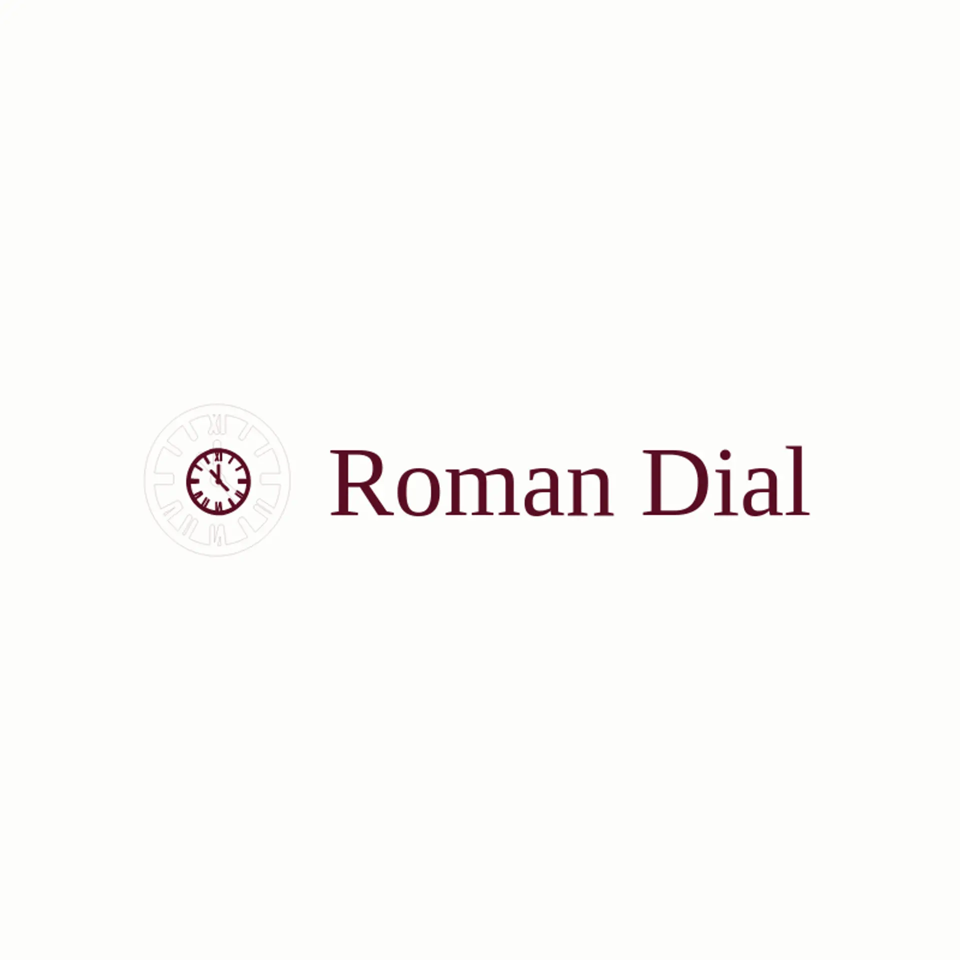 Roman Dial logo for clock