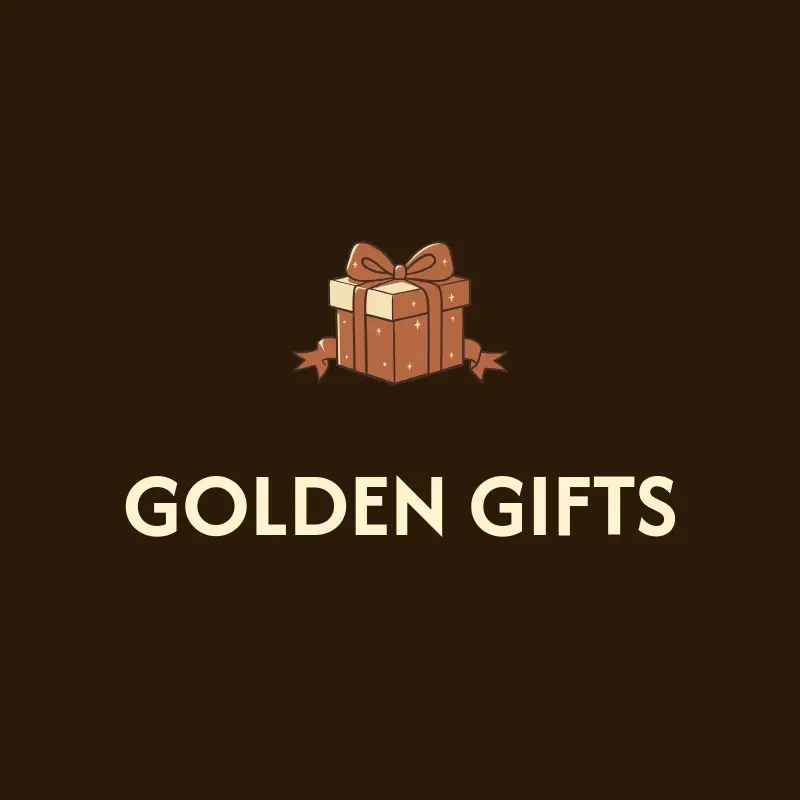 The gift shop name Golden Gifts as a branded logo with a color icon