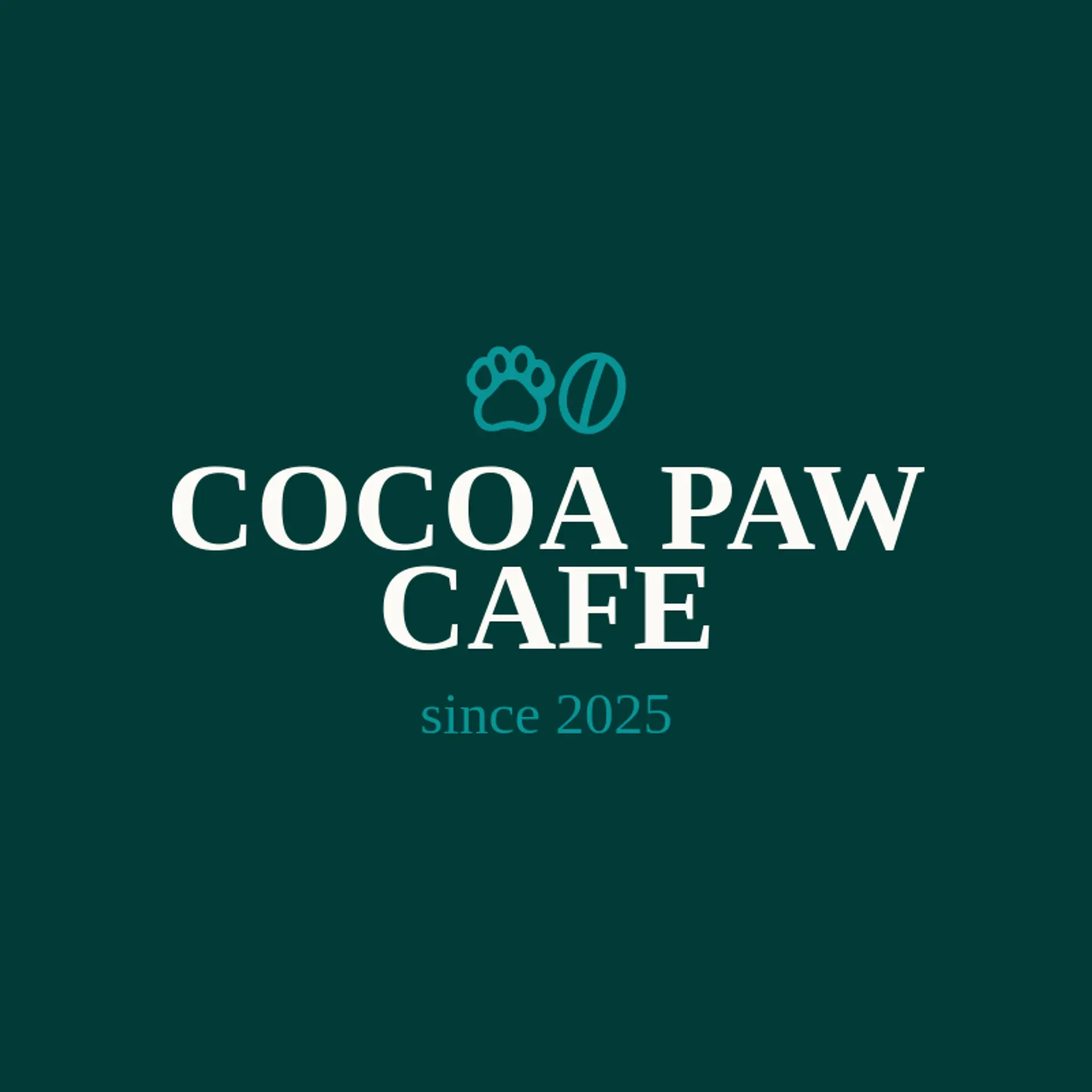 Cocoa Paw Cafe logo for paw print