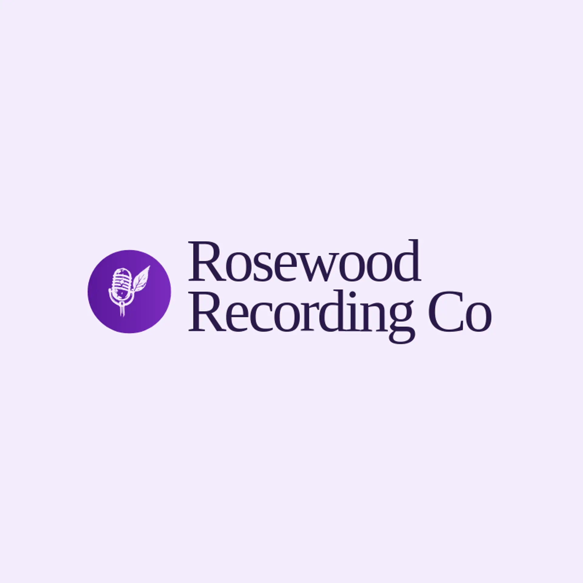 Rosewood Recording Co logo for recording