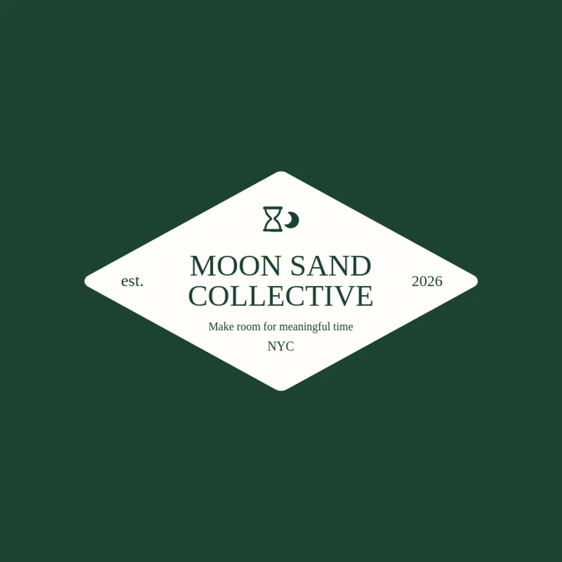 Moon Sand Collective logo for hourglass