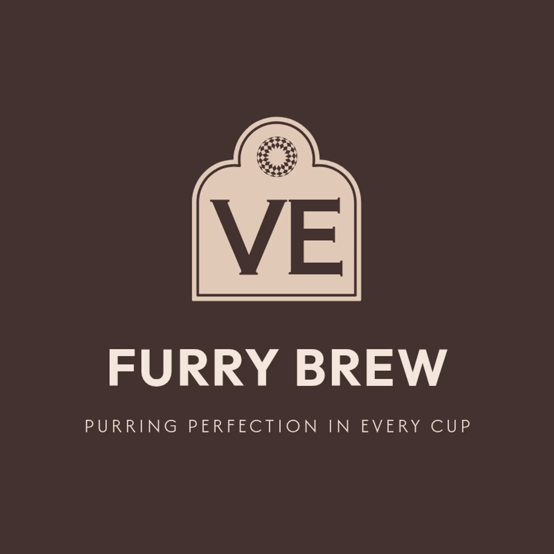 Furry Brew logo for cat cafe