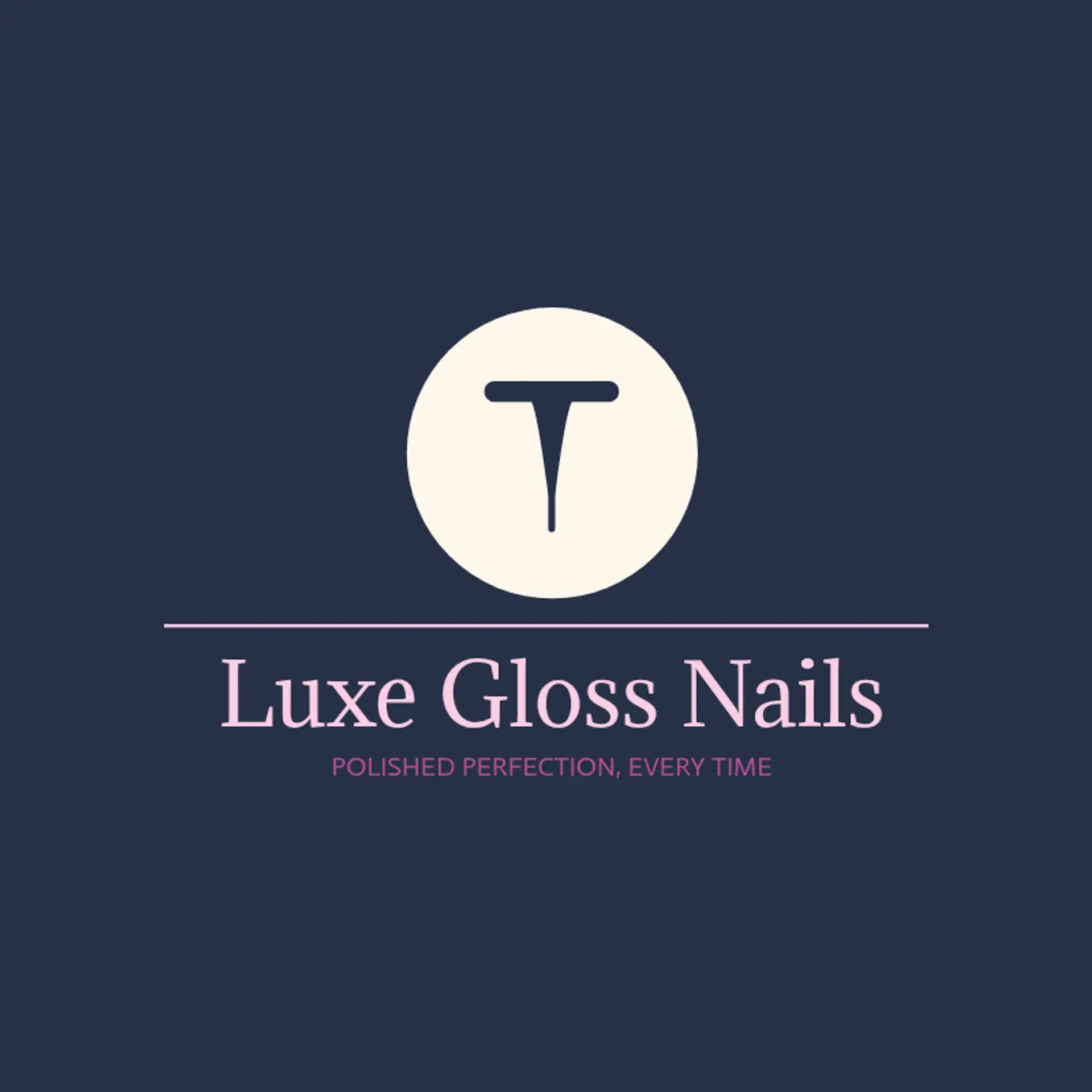 Luxe Gloss Nails logo for nail salon